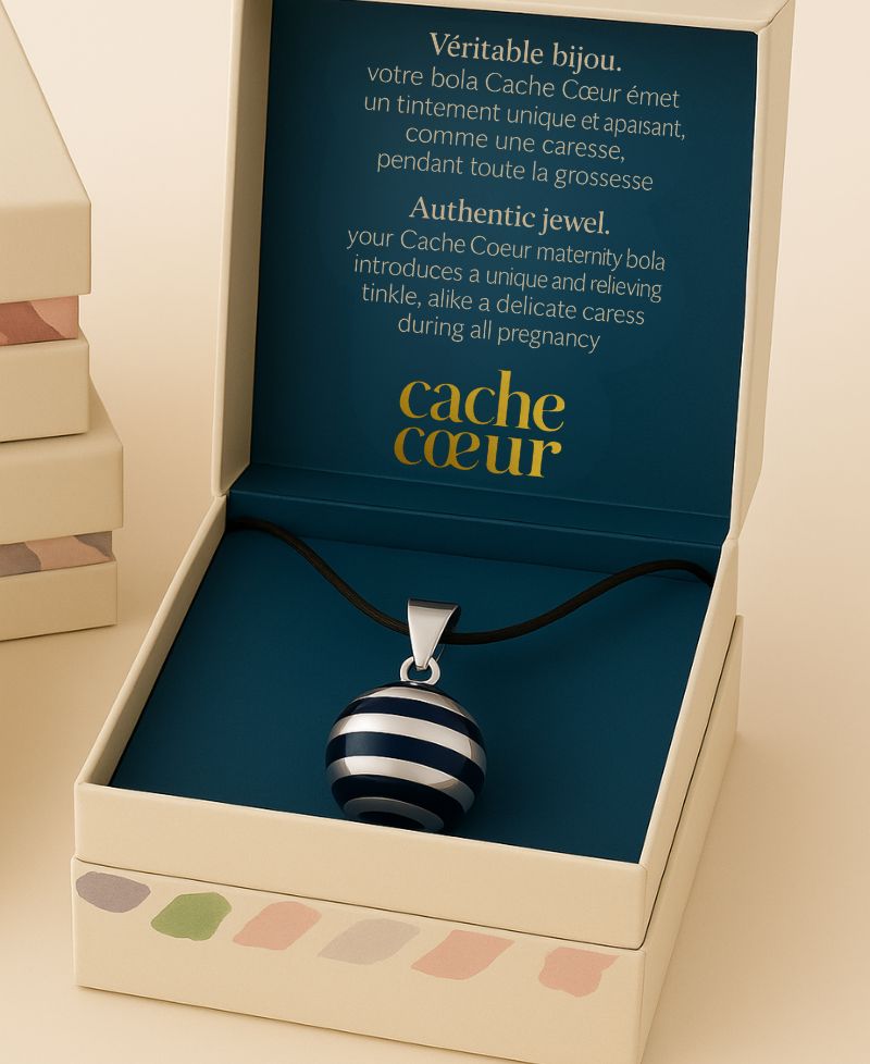 cache-c-ur-bola-de-grossesse-breton-argent-marine image 2