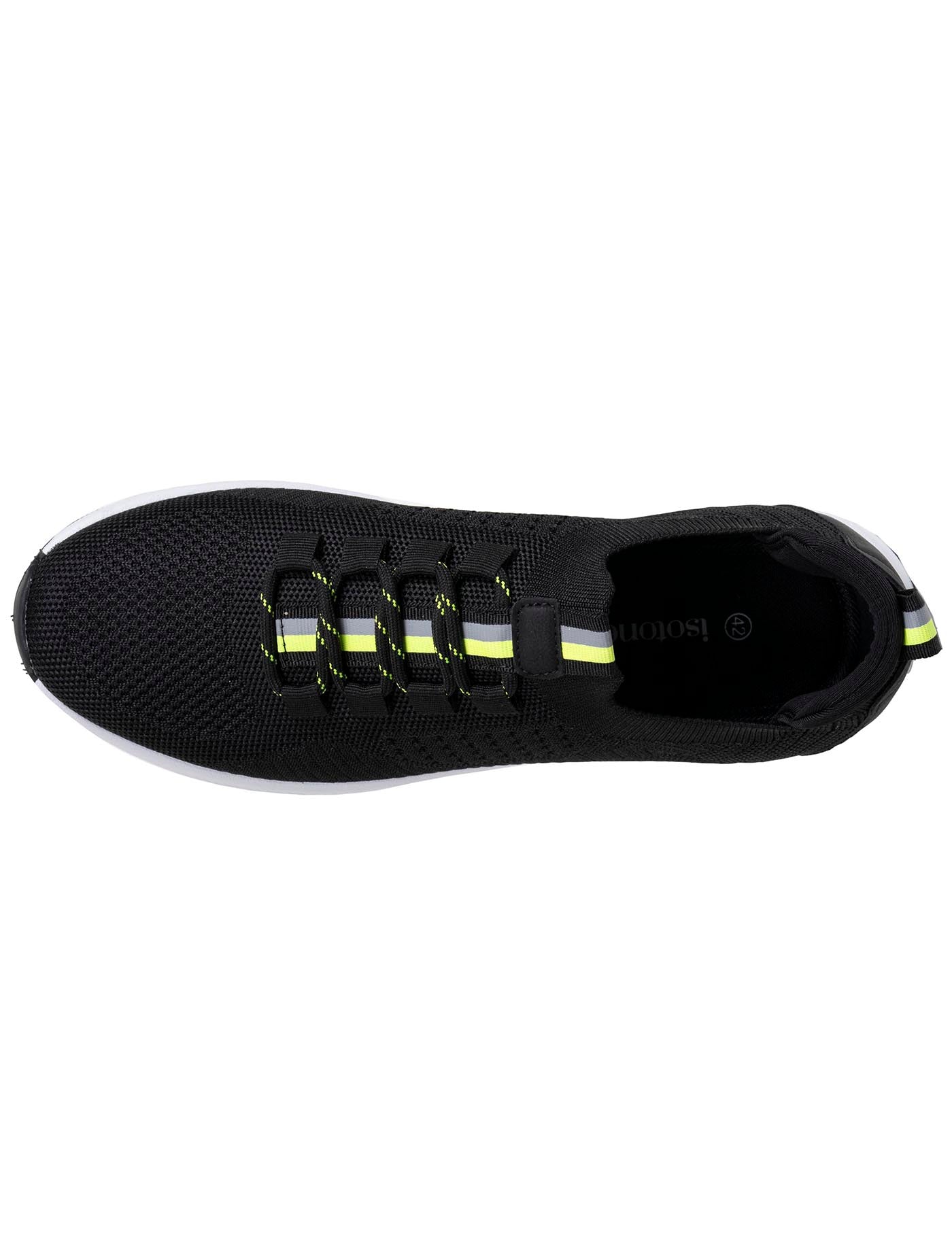isotoner-basket-confort-homme-slip-on-noir-jaune-everywear image 7