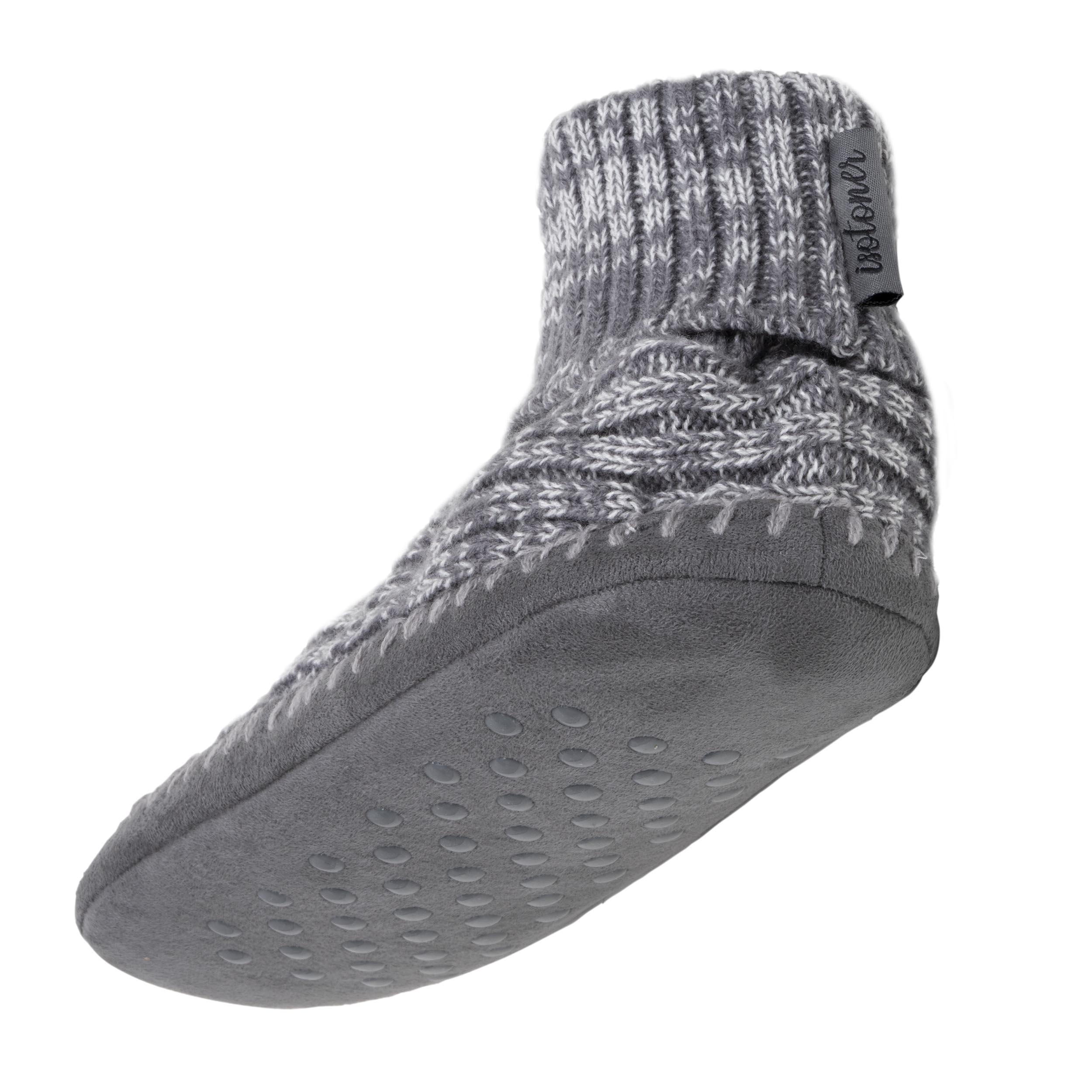 isotoner-chaussons-scandinaves-homme-maille-gris-chin image 5