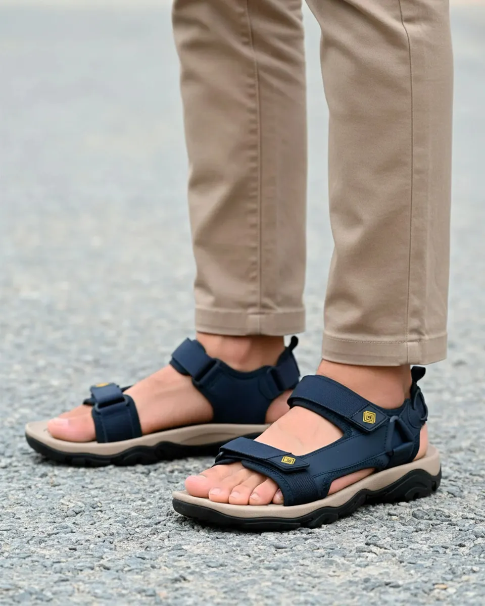 isotoner-sandales-homme-sport-bleu-marine-everywear image 1