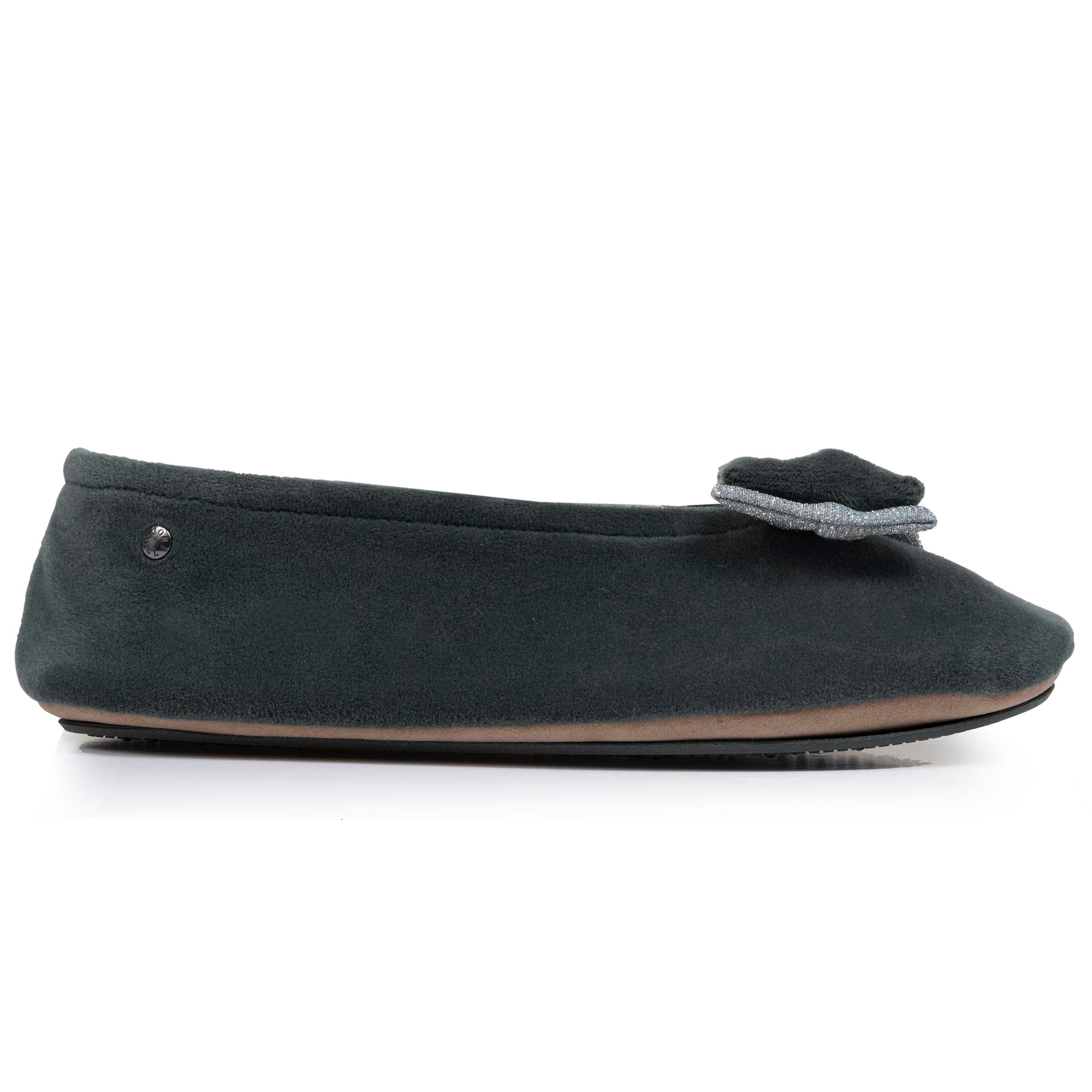 isotoner-chaussons-ballerines-femme-double-n-ud-sauge image 8