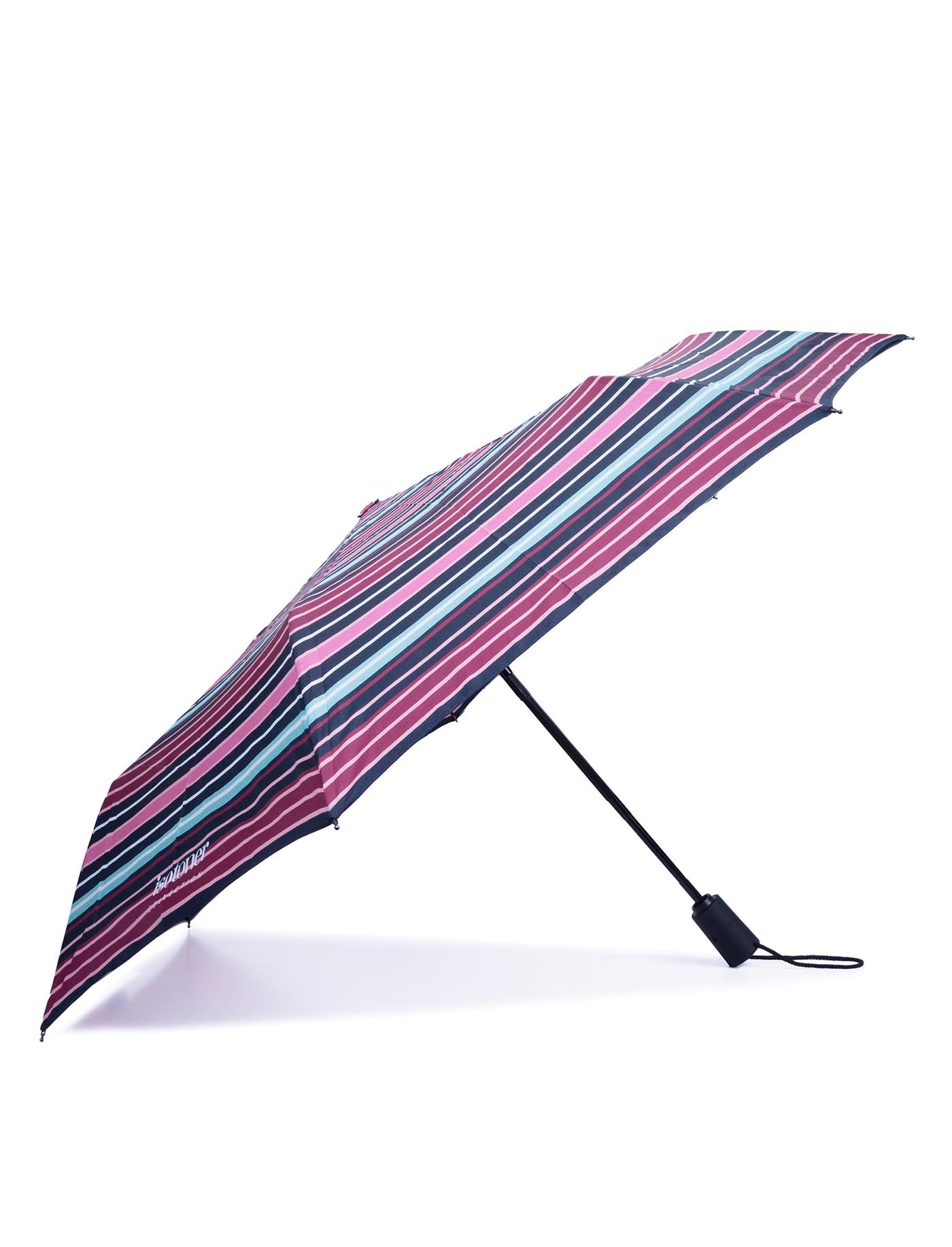 isotoner-parapluie-auto-rayures-blush-ultra-d-perlant image 7