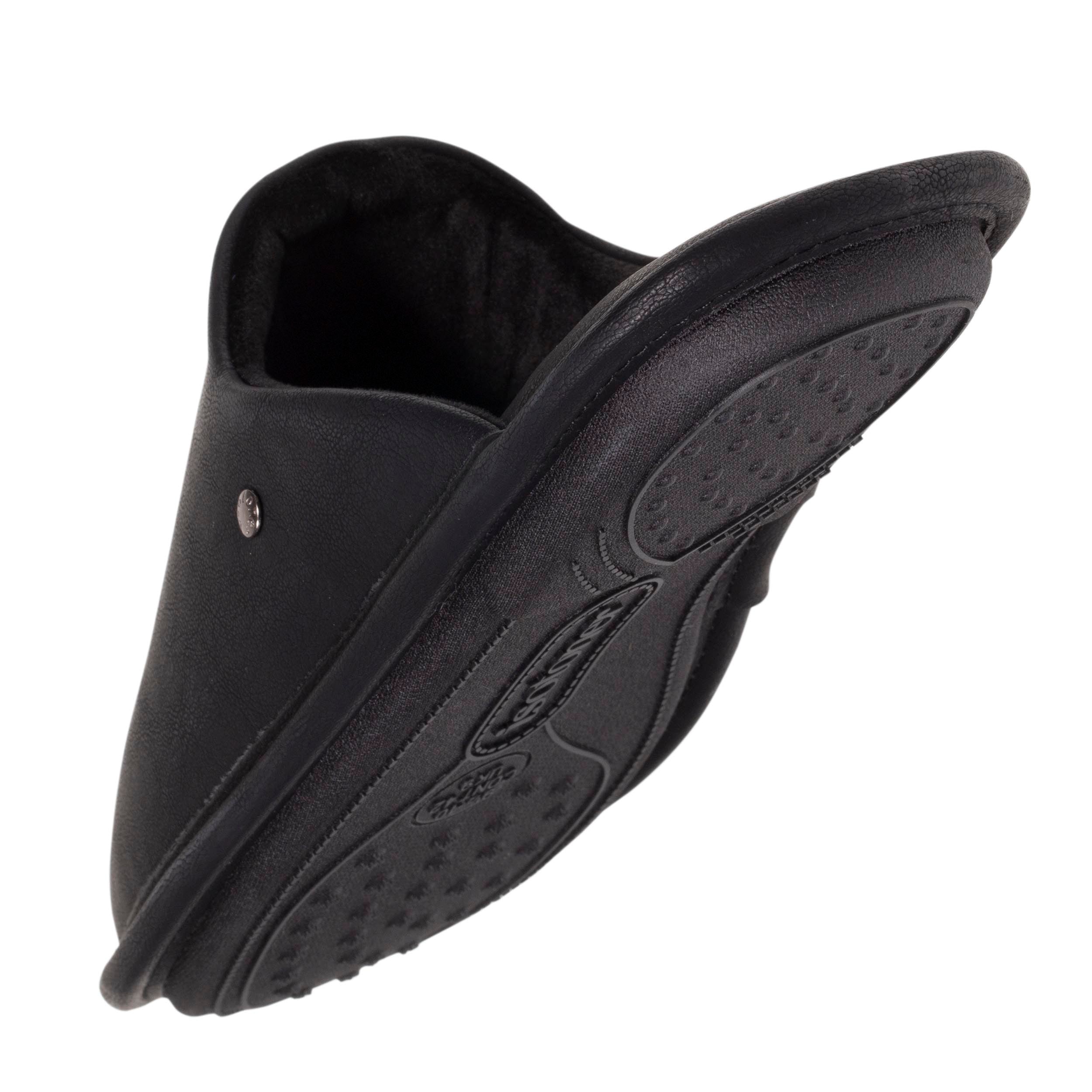isotoner-chausson-mules-homme-cuir-synth-tique-noir image 5