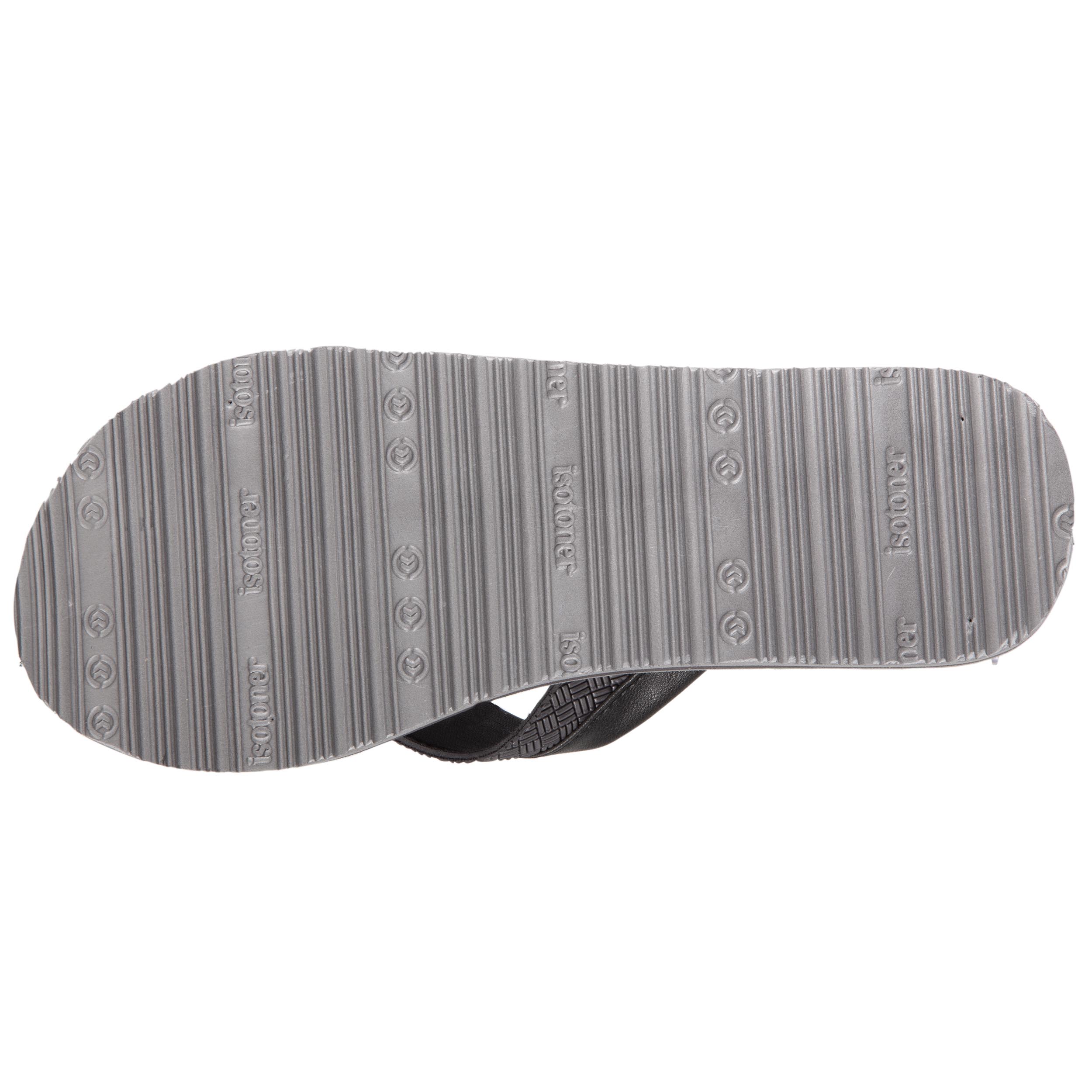 isotoner-tongs-homme-tress-es-bicolores-grises image 4