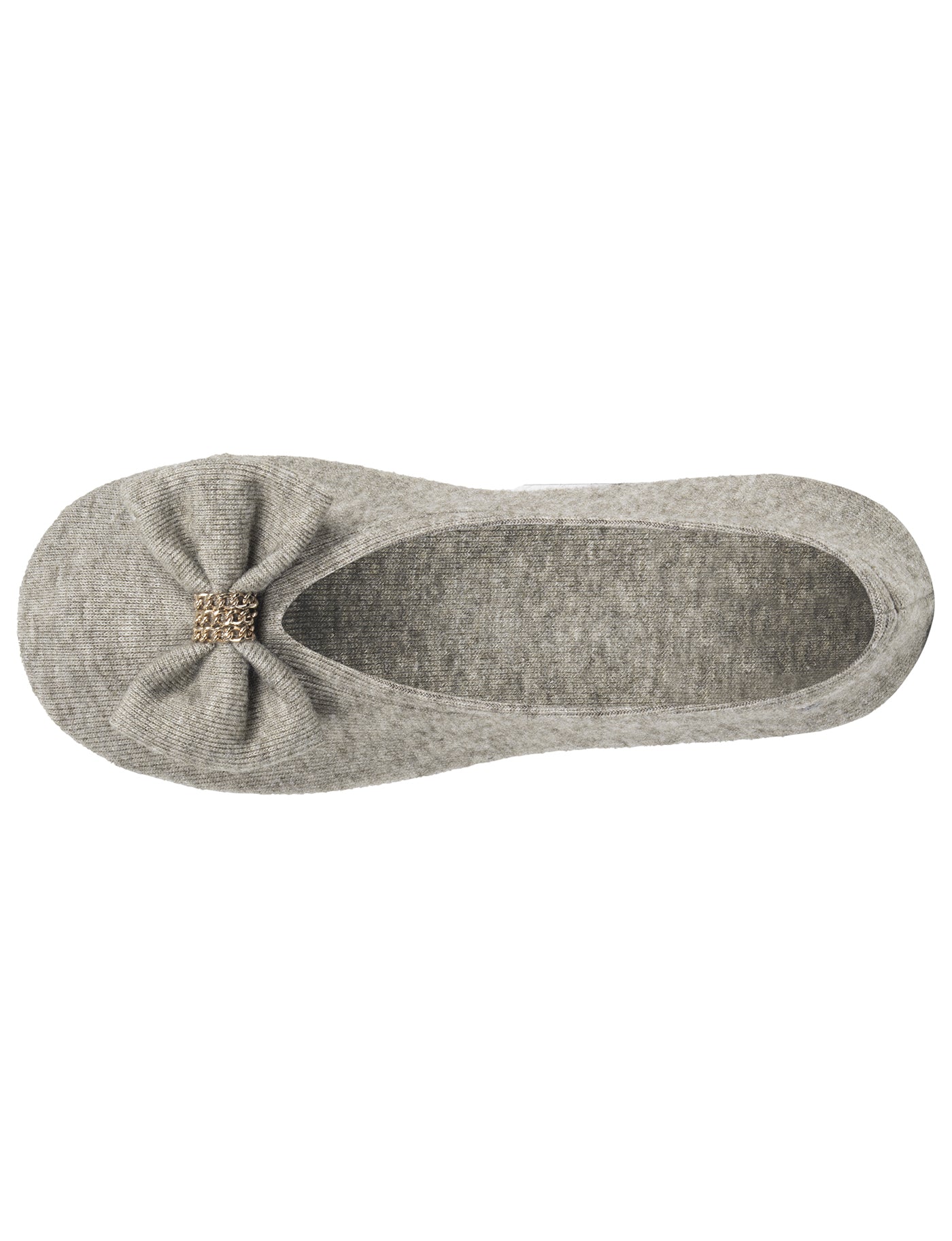 isotoner-chaussons-ballerines-femme-grand-n-ud-kaki image 7