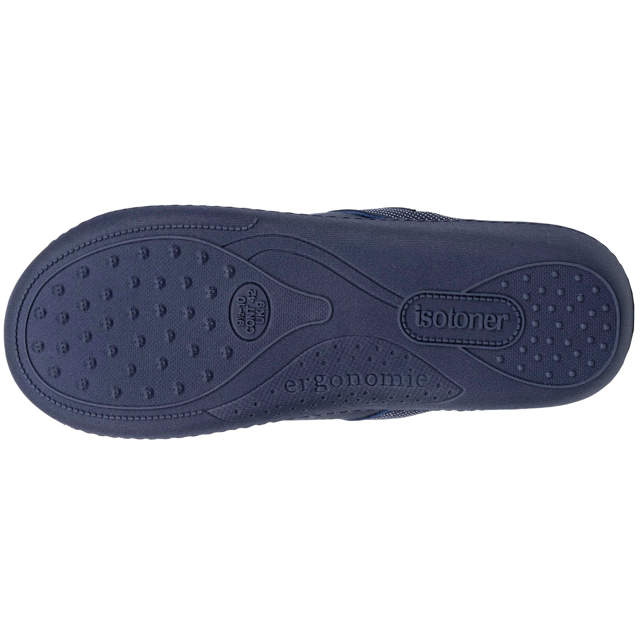 isotoner-chaussons-mules-homme-ergonomiques-marine-m-moire-de-forme image 4