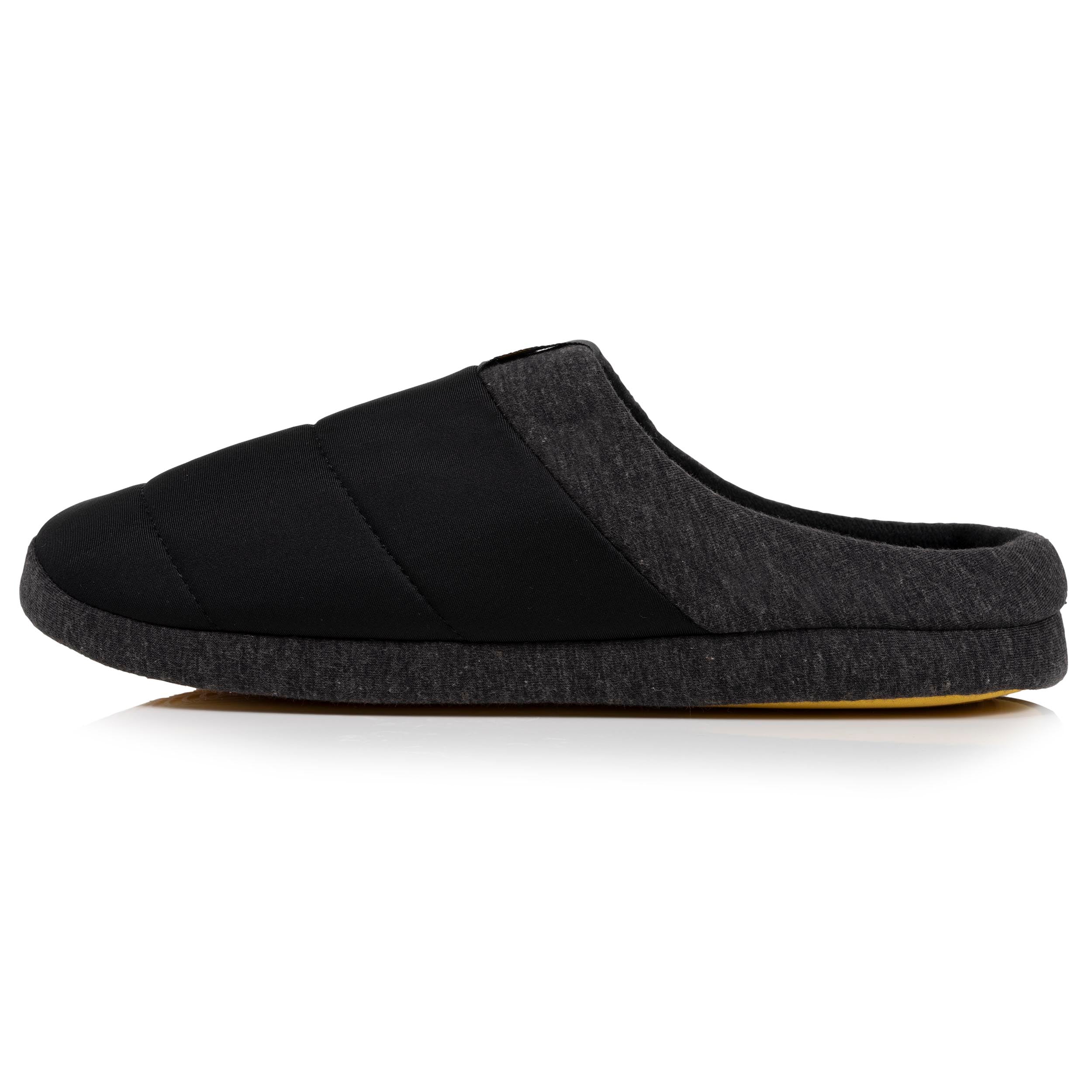 isotoner-chaussons-mules-homme-nylon-noir image 3
