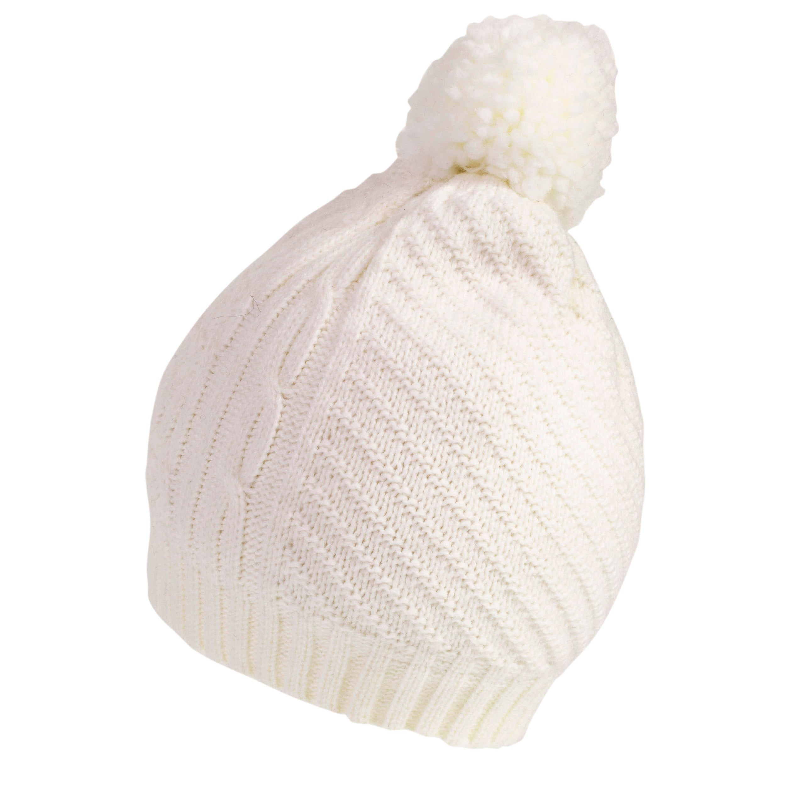 isotoner-bonnet-femme-maille-d-aran-blanc image 1