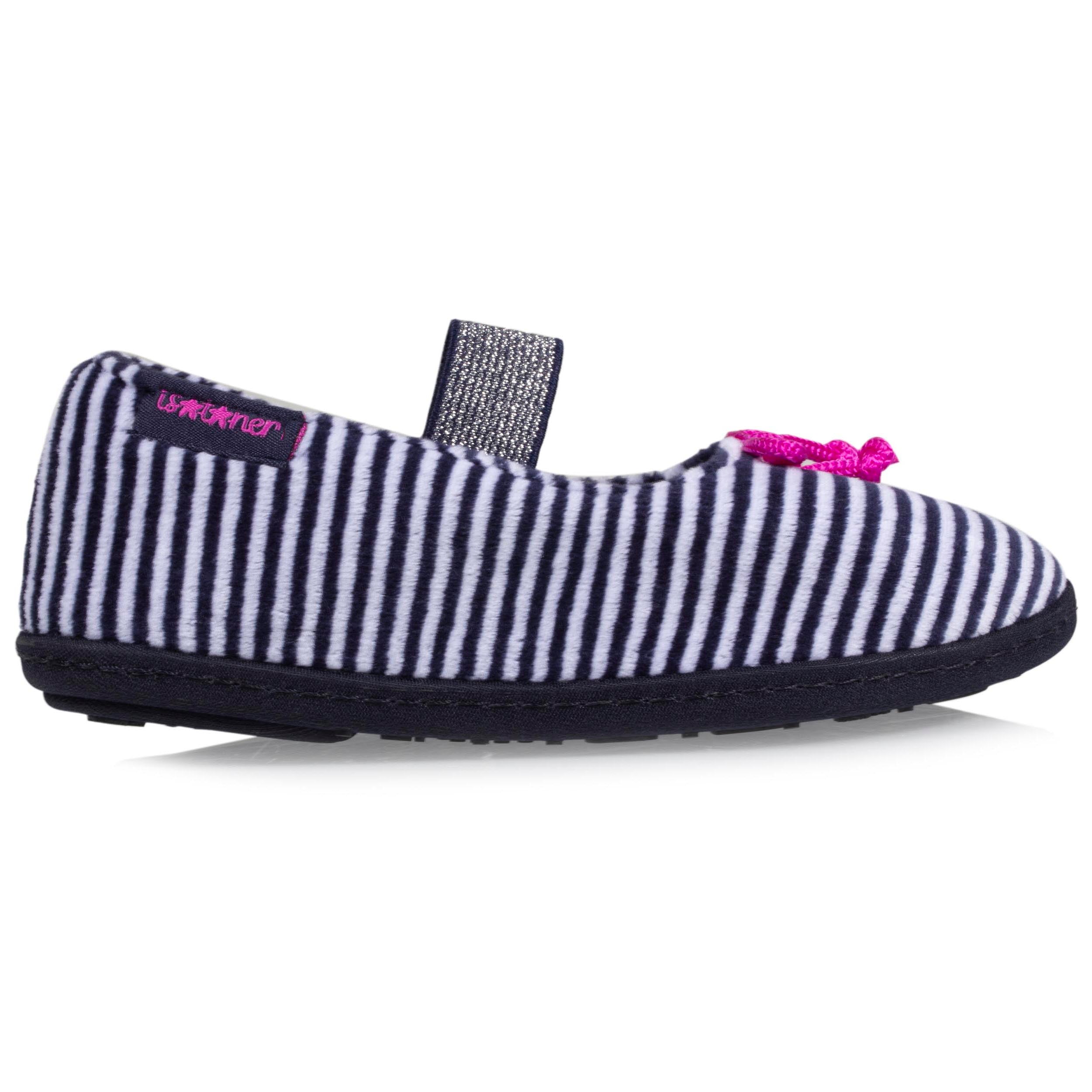 isotoner-chaussons-ballerines-enfant-rayures-velours-fille image 8