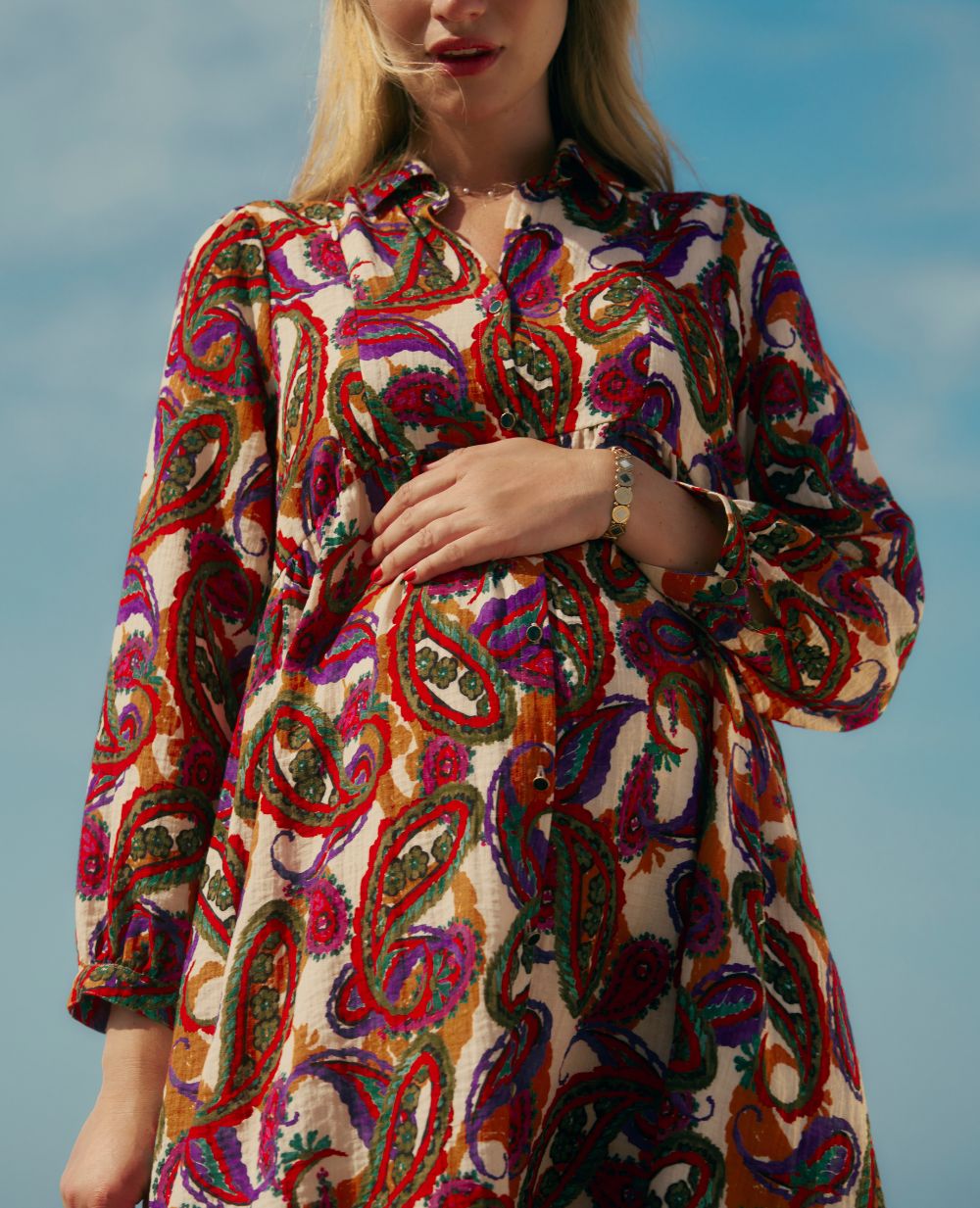 cache-c-ur-robe-chemisier-de-grossesse-et-d-allaitement-soledad-multicolore image 3