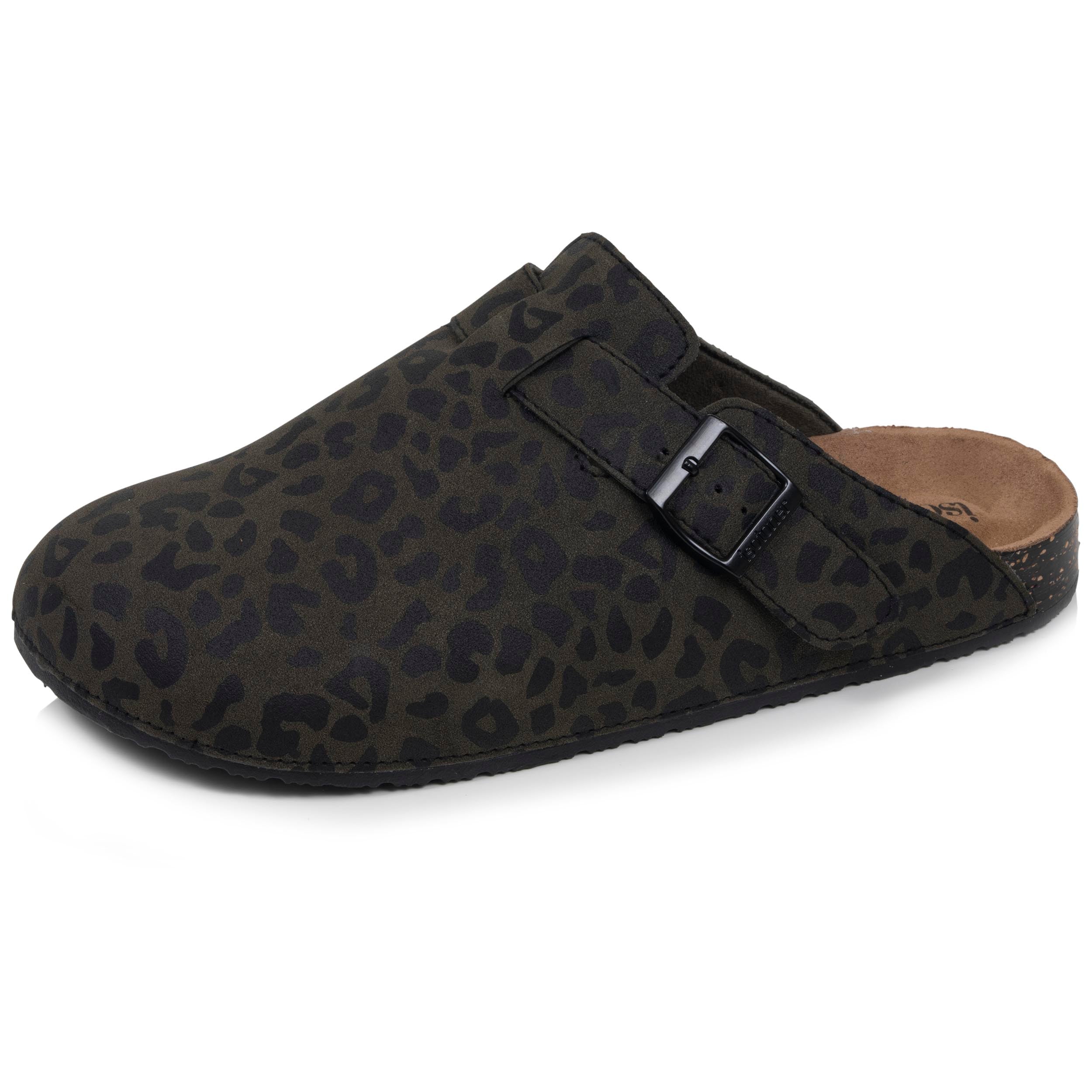 isotoner-mules-sabots-femme-kaki-l-opard image 1