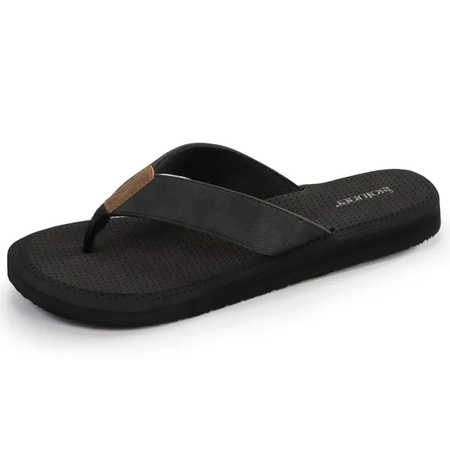 isotoner-tongs-homme-tige-large-sport-noir image 1