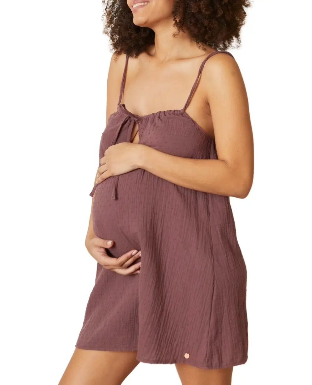 cache-c-ur-trousseau-nuisette-de-grossesse-et-d-allaitement-prune image 2