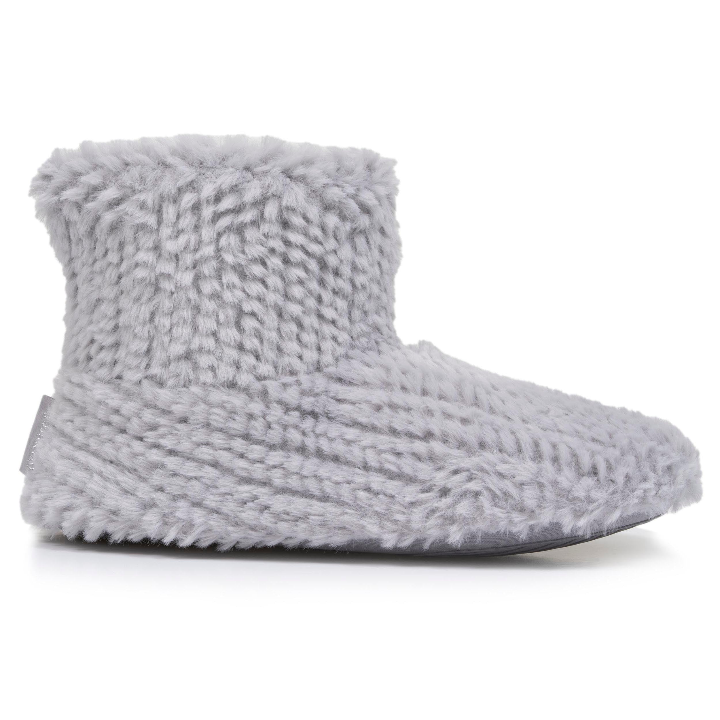isotoner-chaussons-bottillons-femme-gris-textur image 8