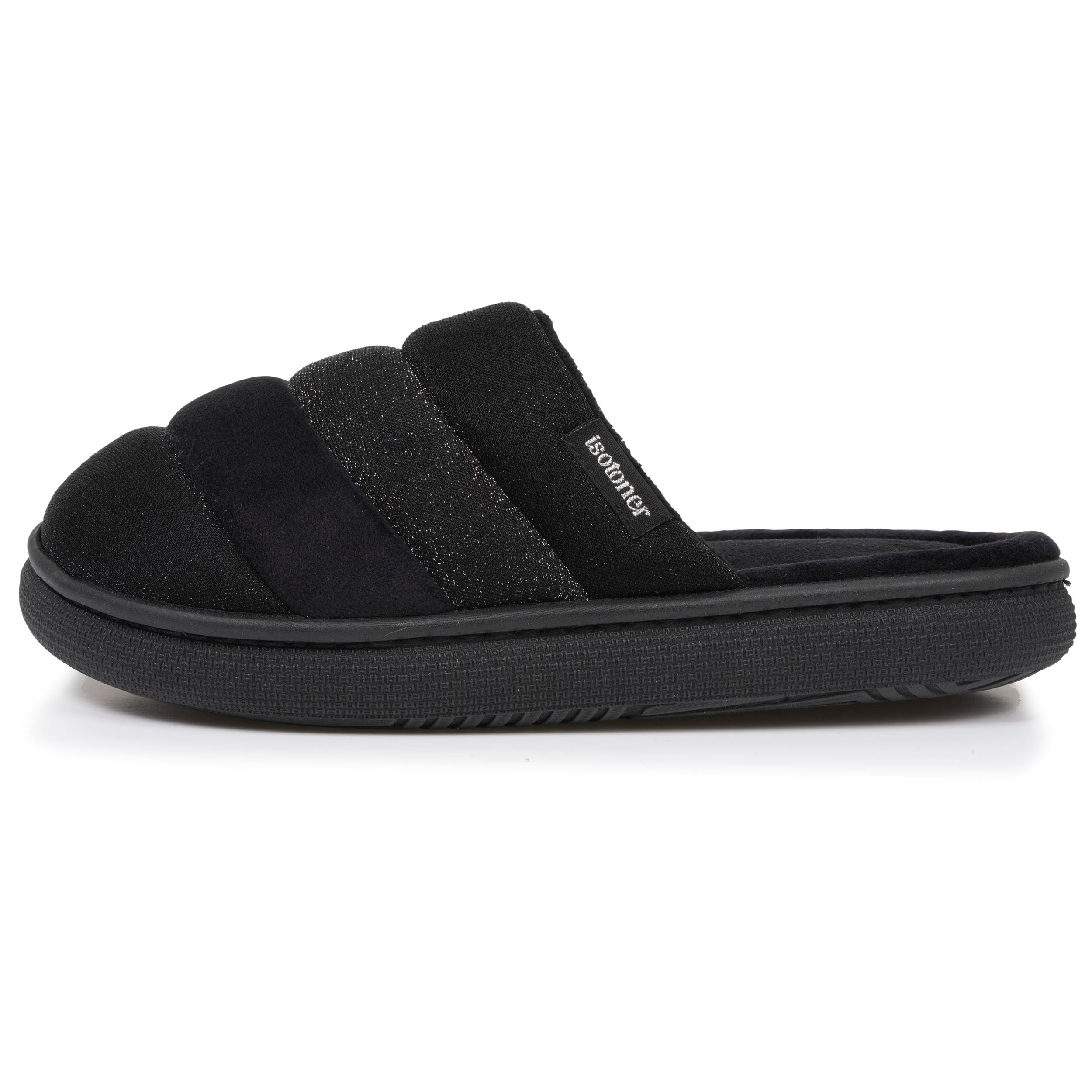 isotoner-chaussons-mules-femme-bloup-noir image 3