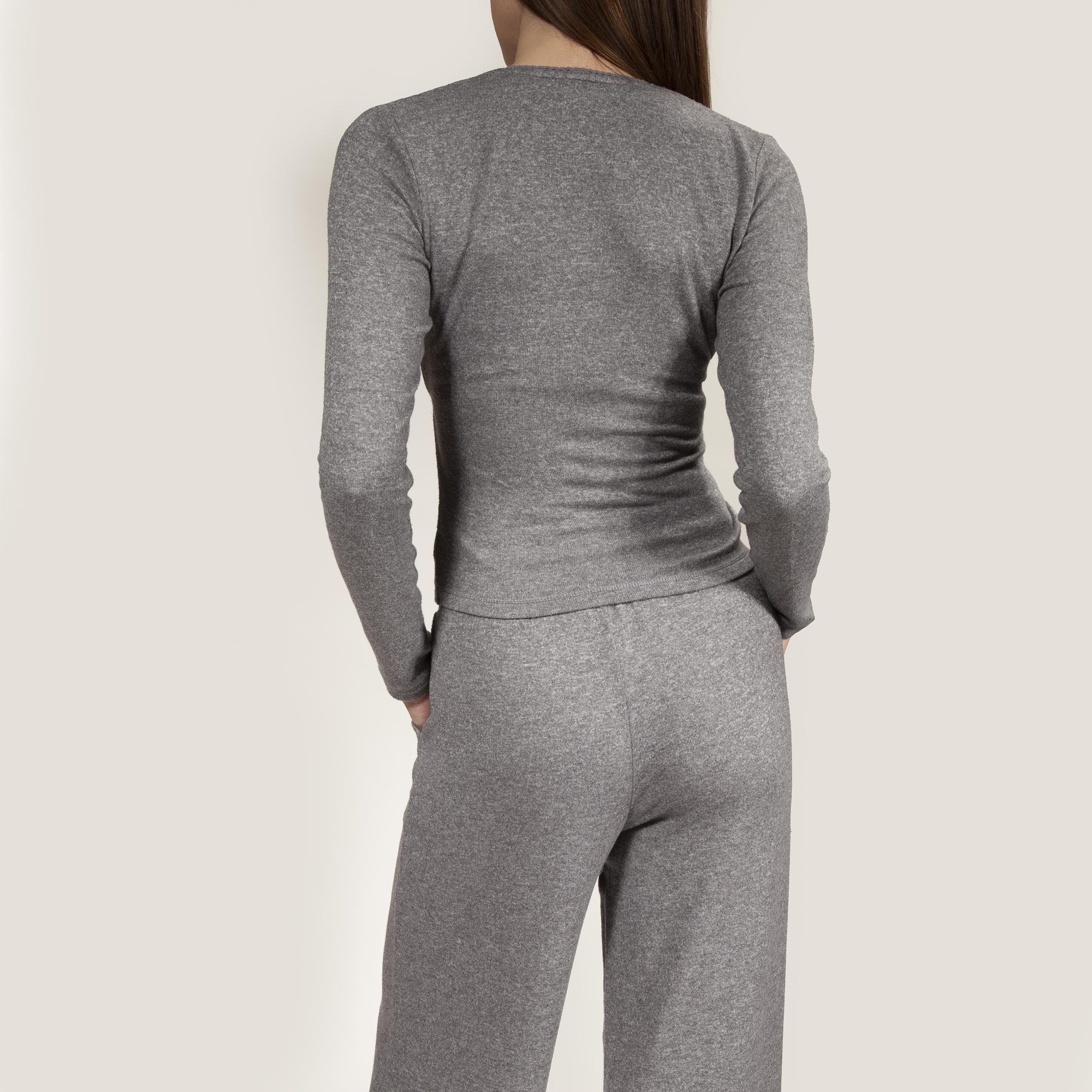 isotoner-pantalon-large-femme-gris-chin-ultra-doux image 3