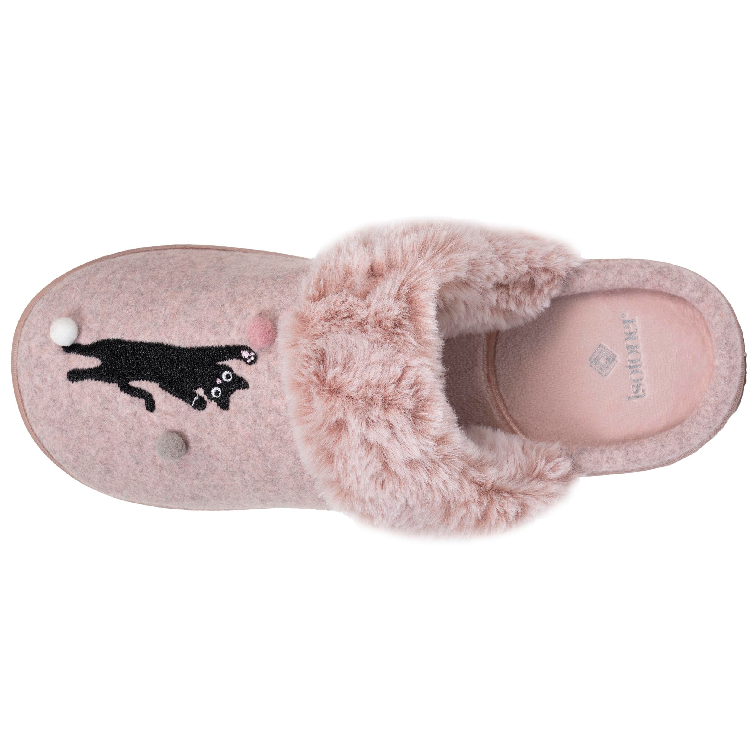 isotoner-chaussons-mules-femme-rose-chin-everywear image 3
