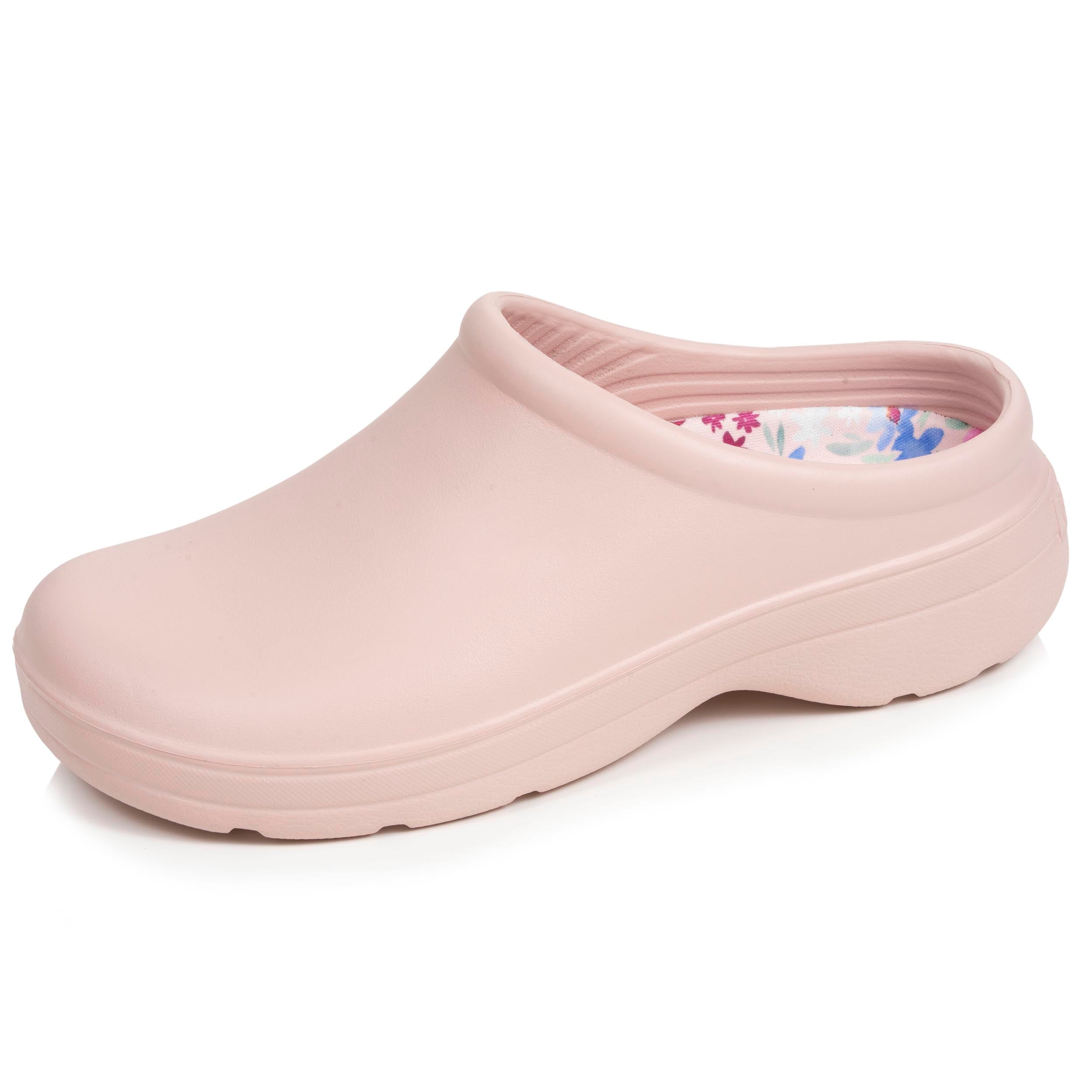 isotoner-sabots-de-jardin-femme-rose-fleuri-everywear image 1