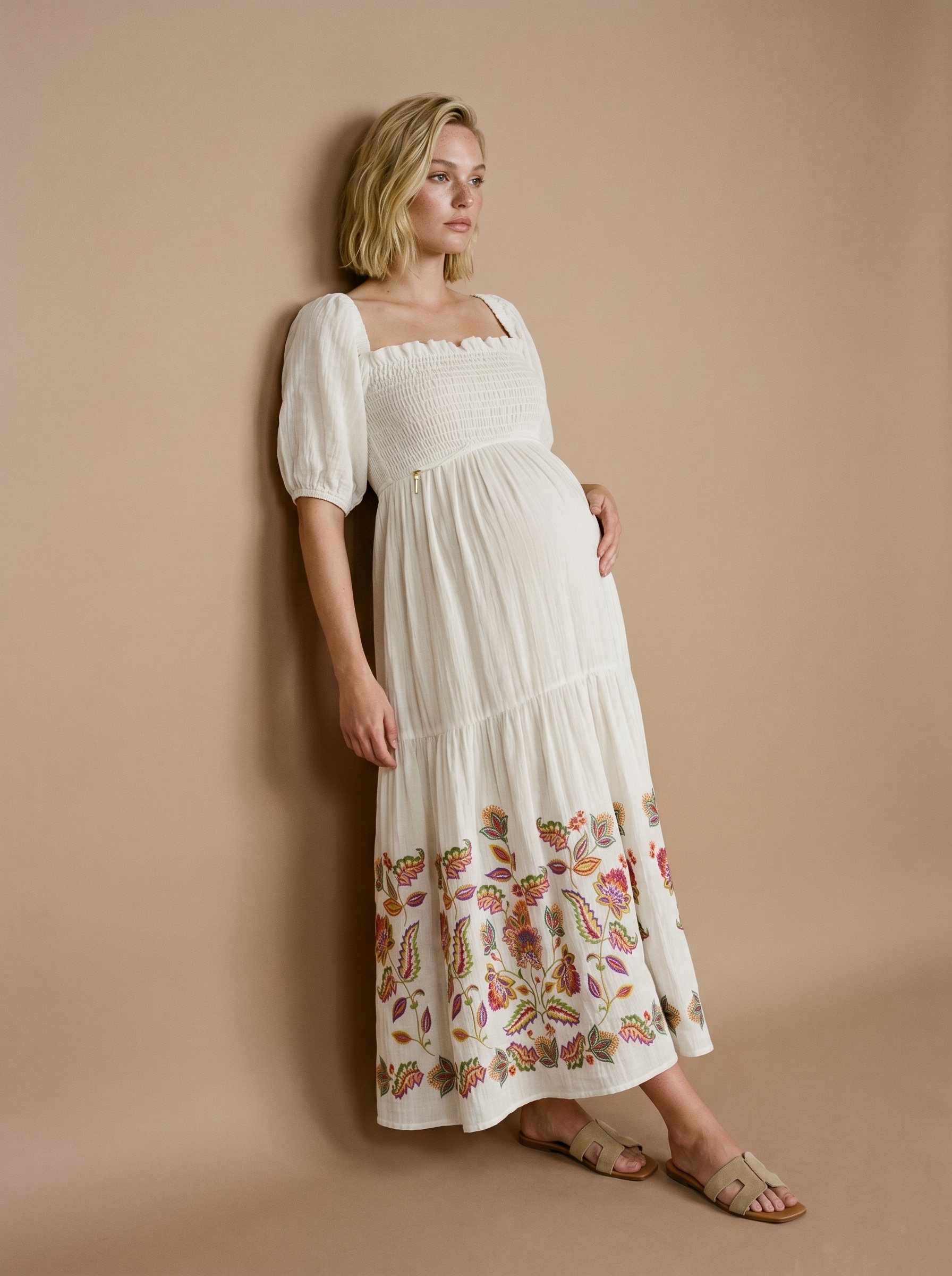 cache-c-ur-mila-robe-d-allaitement-longue-boh-me-multicolore image 1