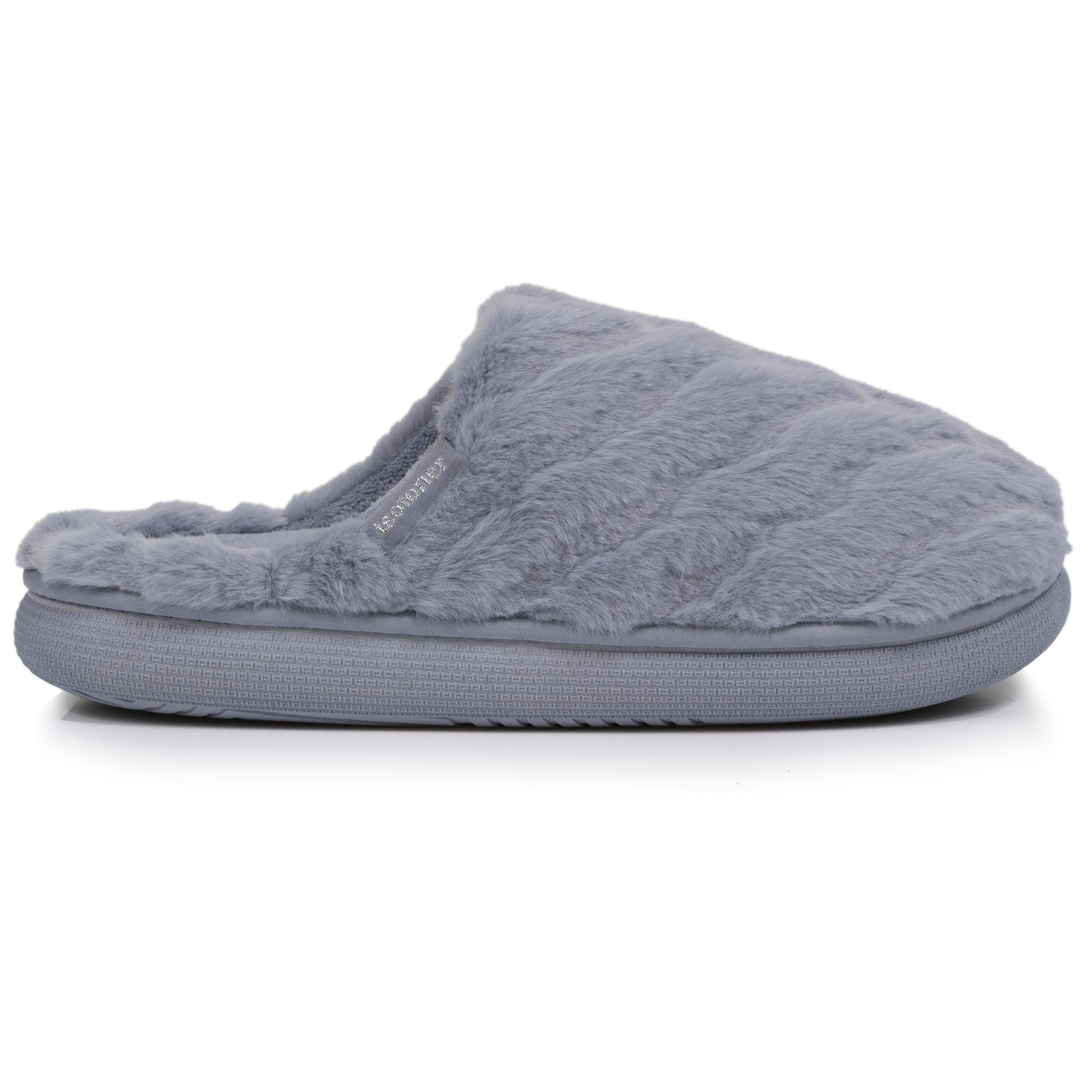 isotoner-chaussons-mules-femme-bloup-gris image 8