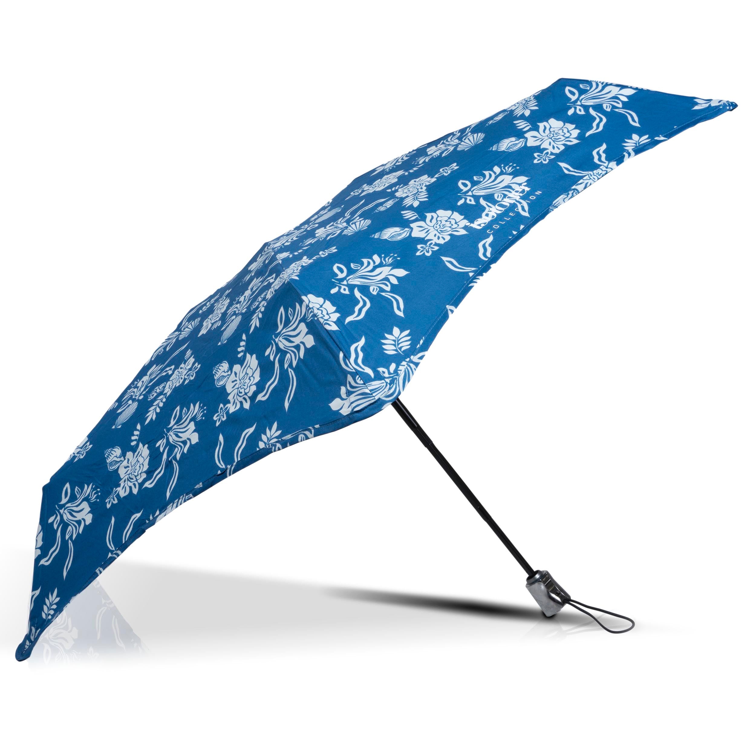 isotoner-parapluie-x-tra-solide-23-cm-coquillage-bleu image 2