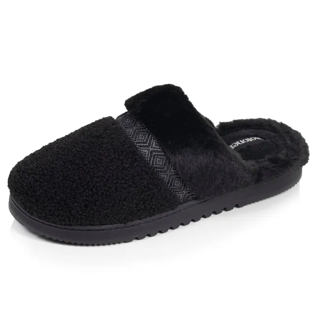 isotoner-chaussons-mules-crant-es-femme-noir image 1