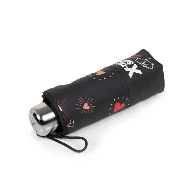 isotoner-parapluie-mini-x-tra-solide-c-ur-rouge-92-cm image 1