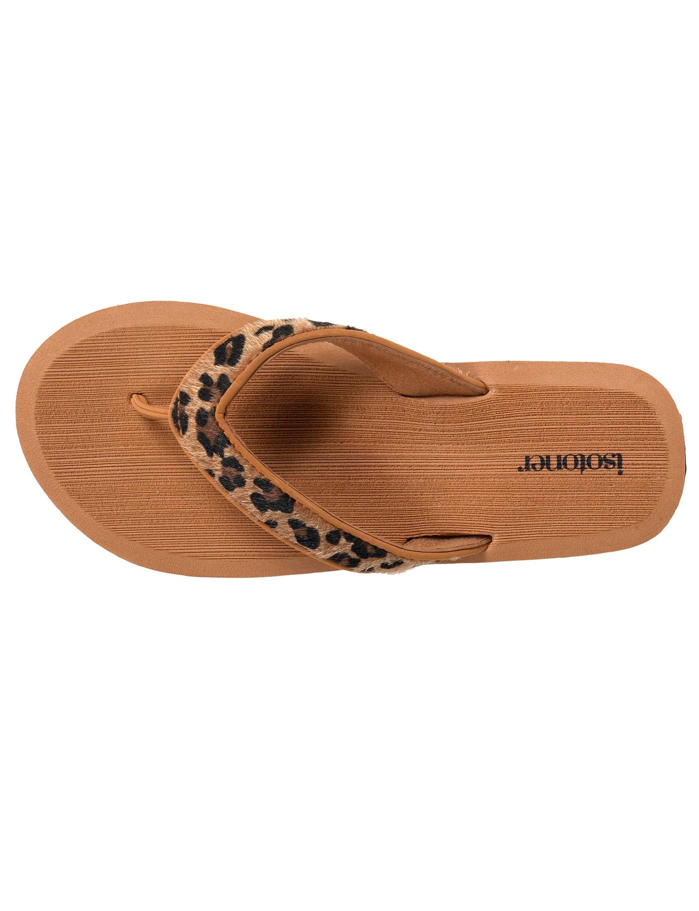 isotoner-yoga-jungle-tongs-femme-marron-l-opard image 7