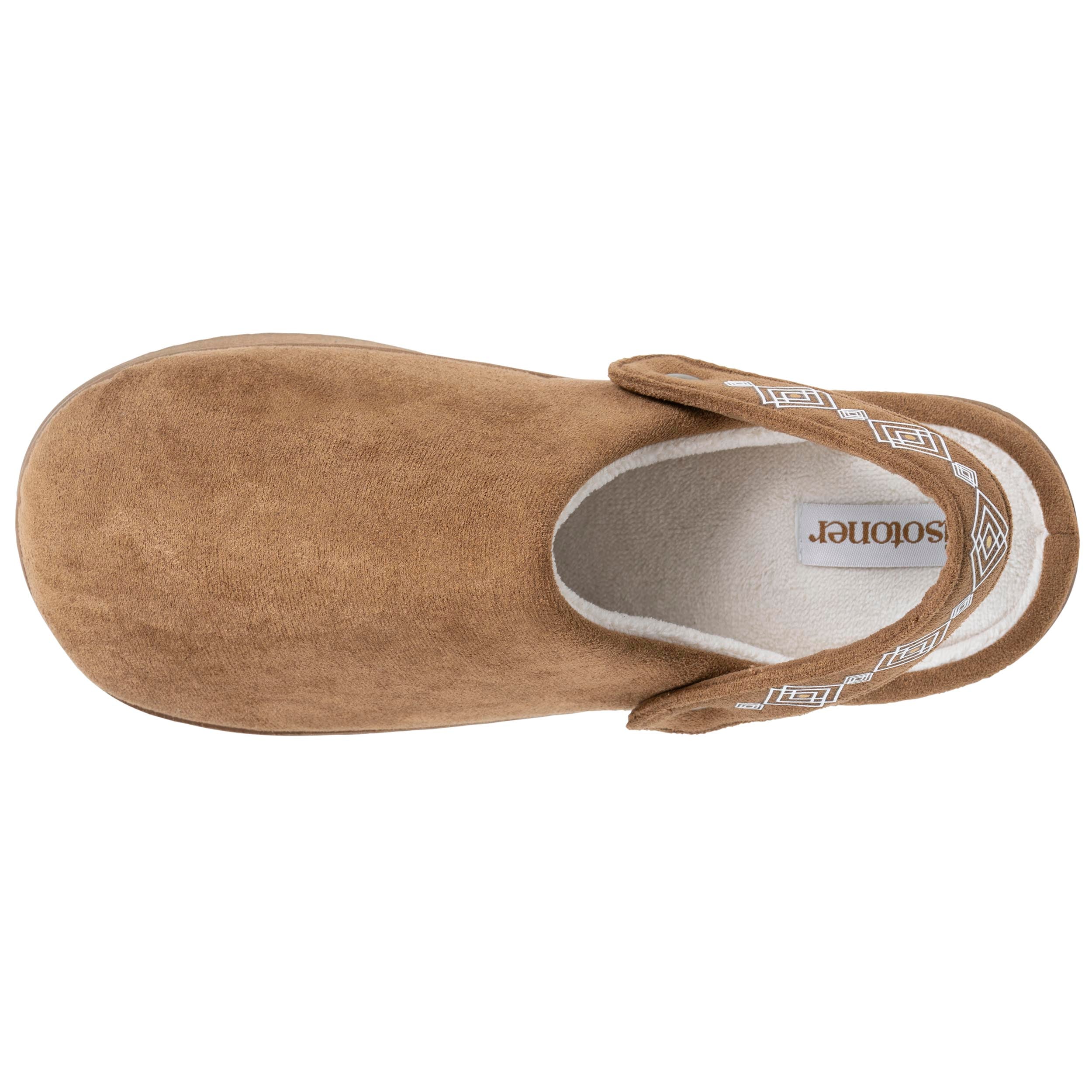 isotoner-chaussons-mules-plateforme-femme-camel-2 image 3