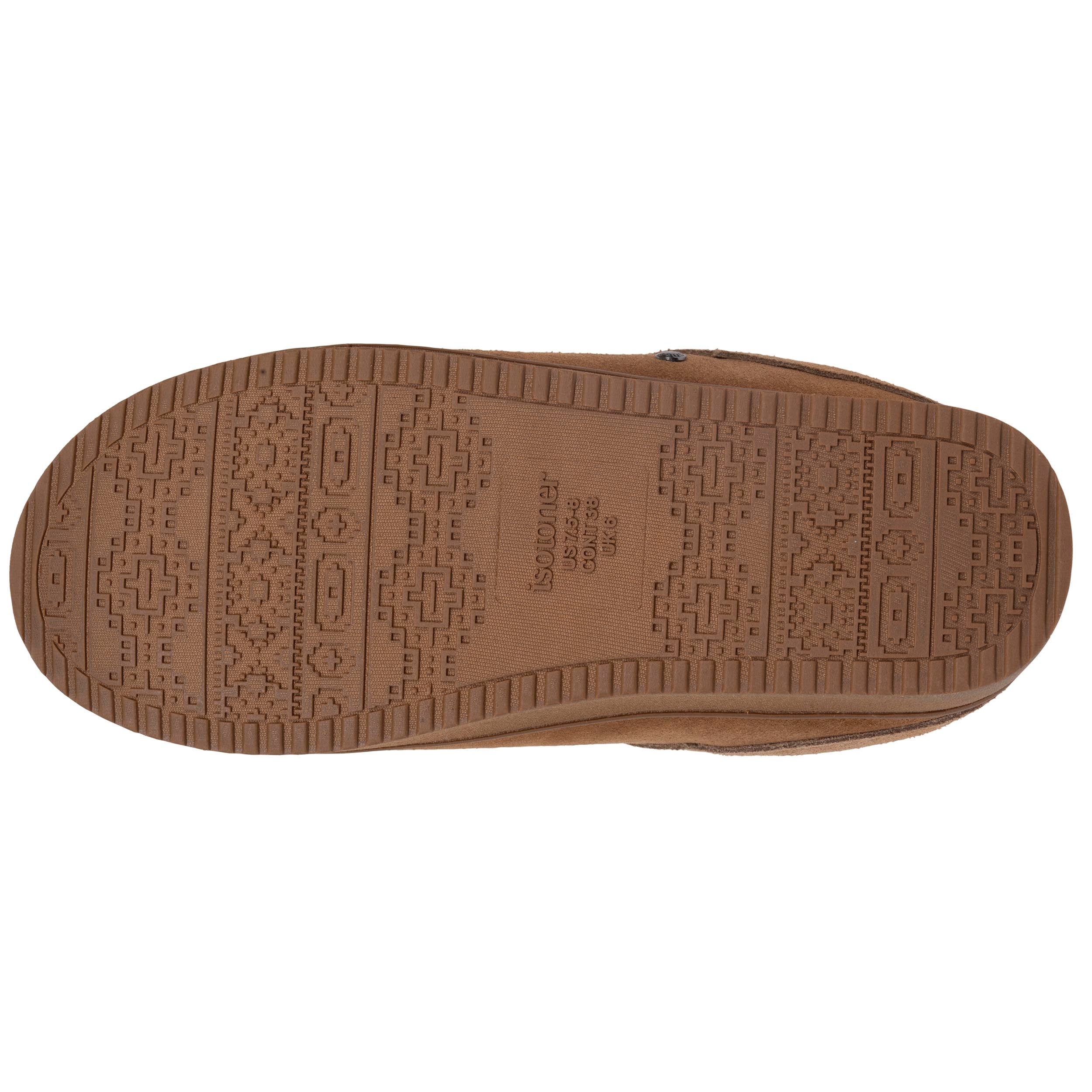 isotoner-chaussons-mules-femme-camel-en-cuir image 5