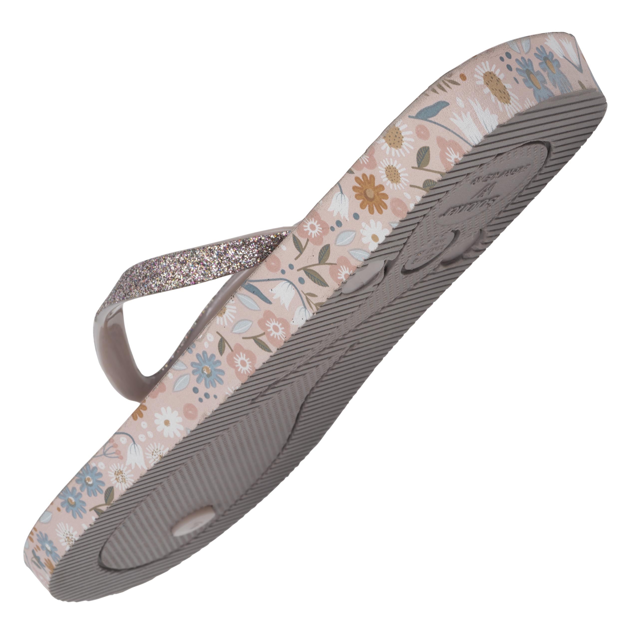 isotoner-tongs-femme-fleurs-taupe-everywear-confort image 5