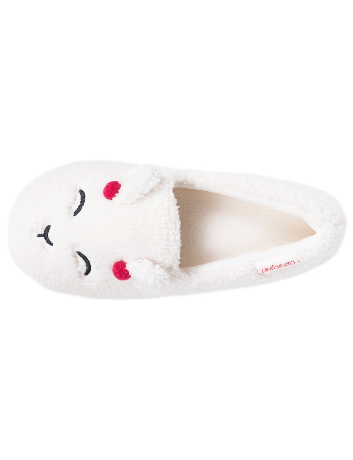 isotoner-chaussons-slippers-femme-sherpa-lama-ivoire-semelle-antid-rapante image 7