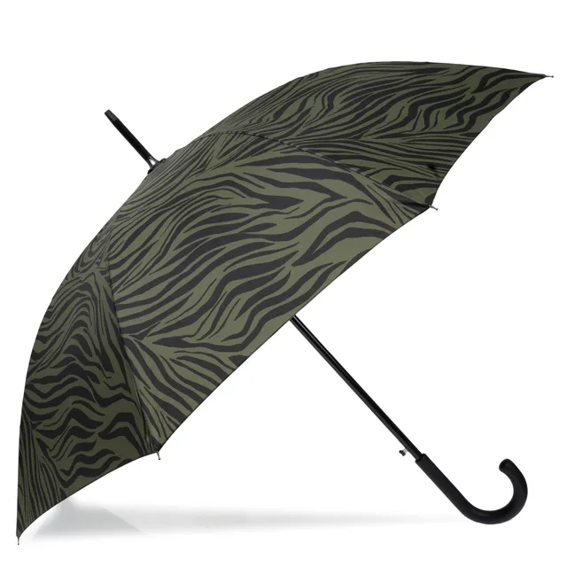 isotoner-parapluie-canne-auto-z-bre-kaki-grande-envergure image 1