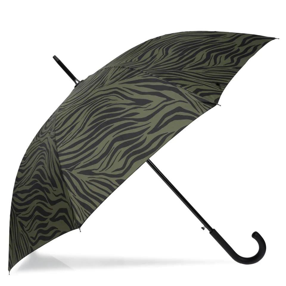 isotoner-parapluie-canne-auto-z-bre-kaki-grande-envergure image 1