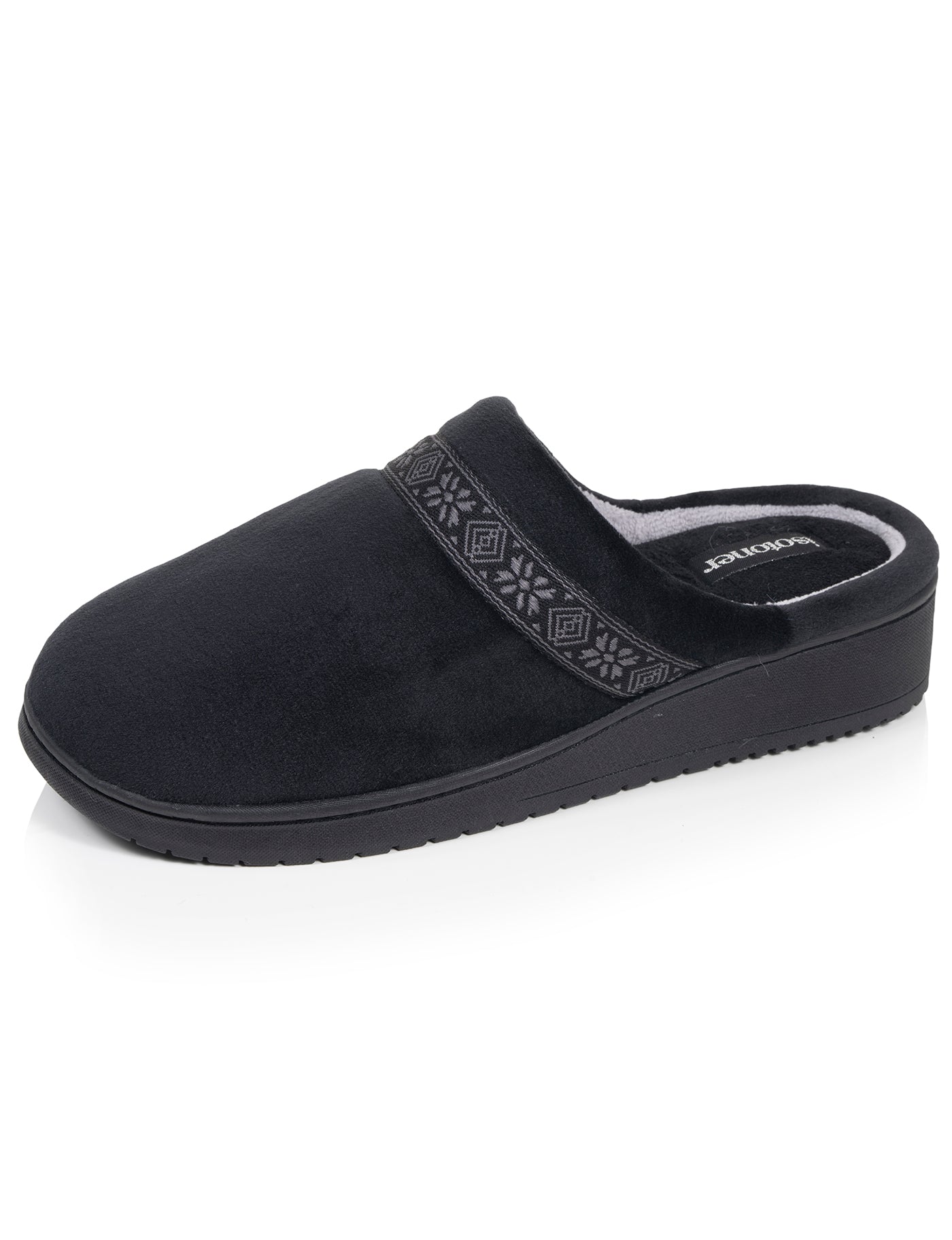 isotoner-chaussons-mules-femme-talon-3-7-cm-noir image 6