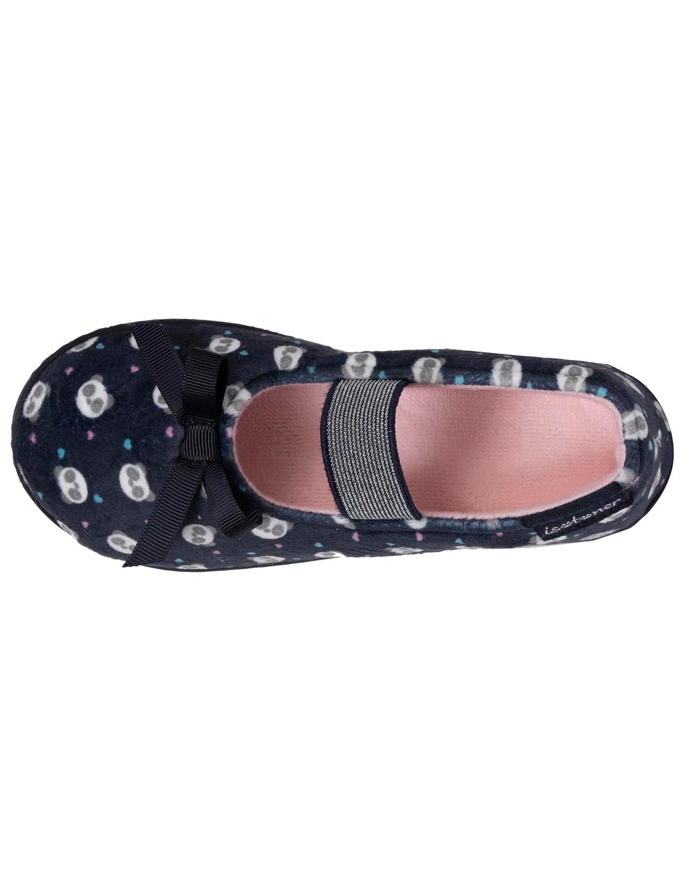 isotoner-chaussons-ballerines-enfant-marine-panda-microvelours image 7