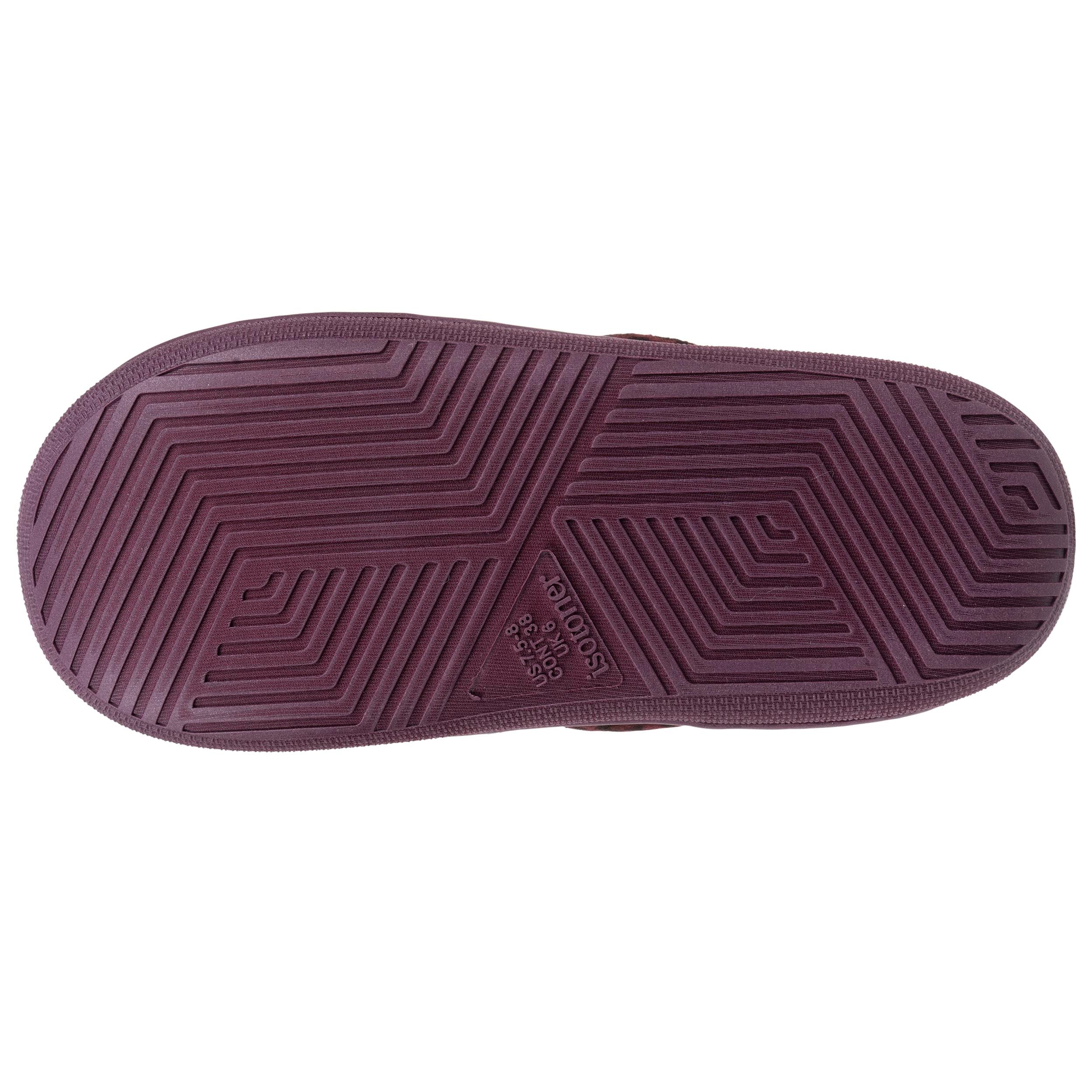 isotoner-chaussons-mules-femme-bloup-l-opard-bordeaux image 5