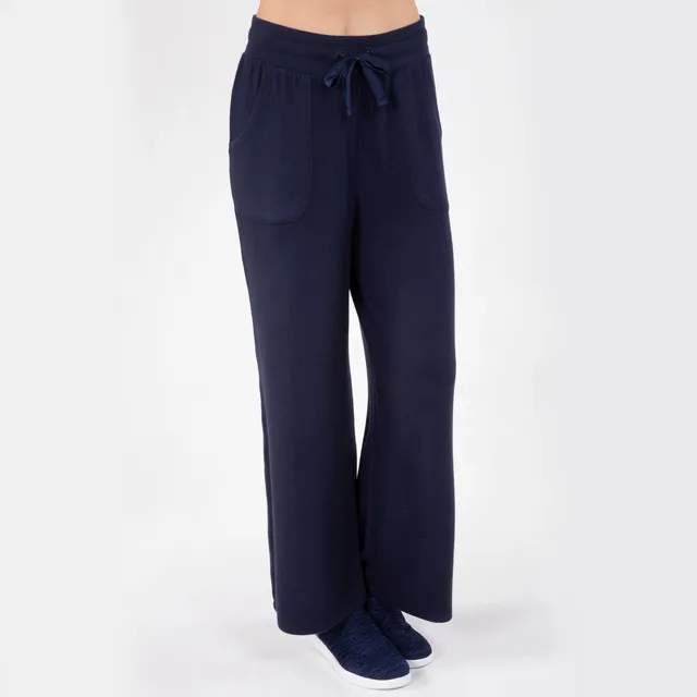 isotoner-pantalon-large-femme-marine-viscose-ecovero image 1