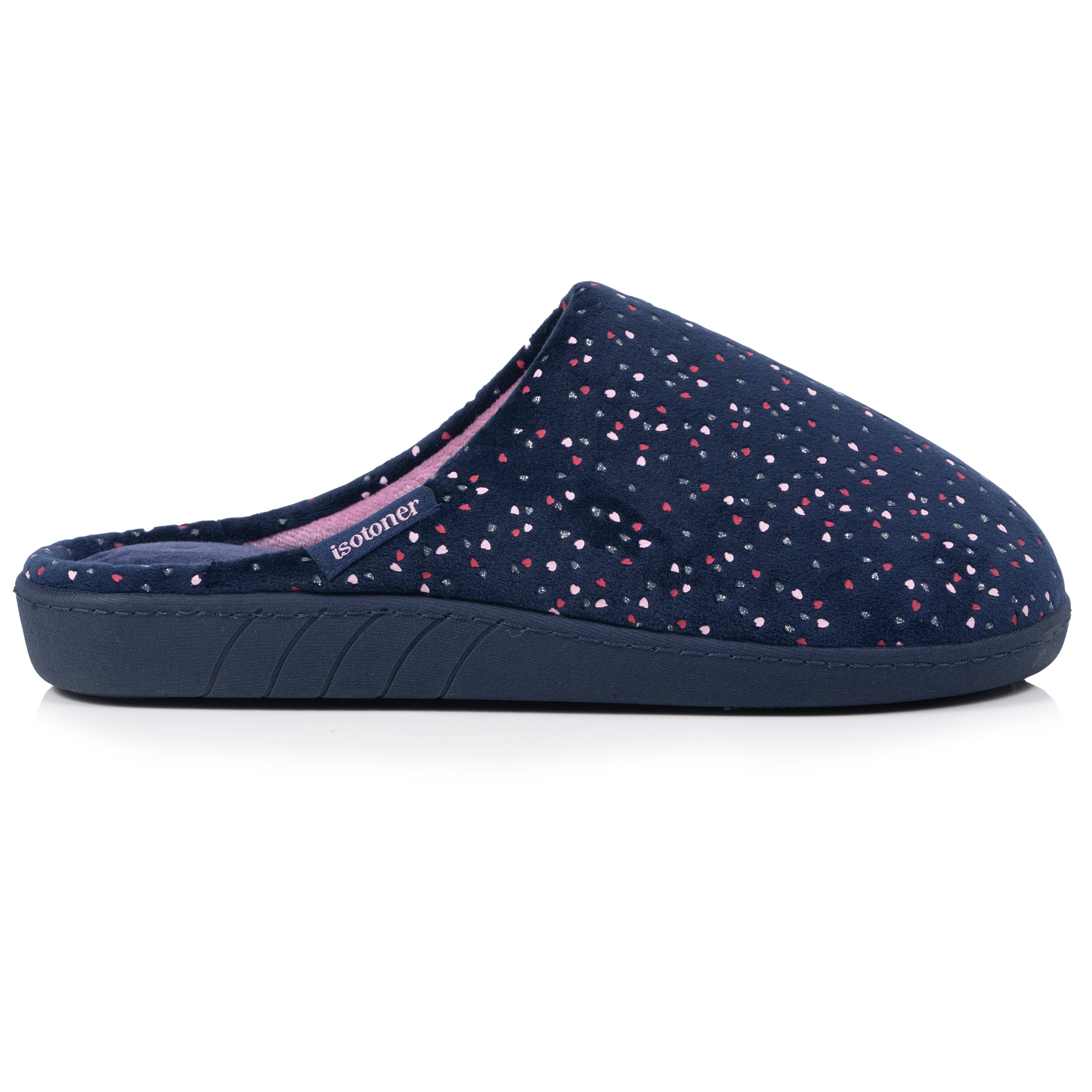 isotoner-chaussons-mules-femme-pois-marine image 8