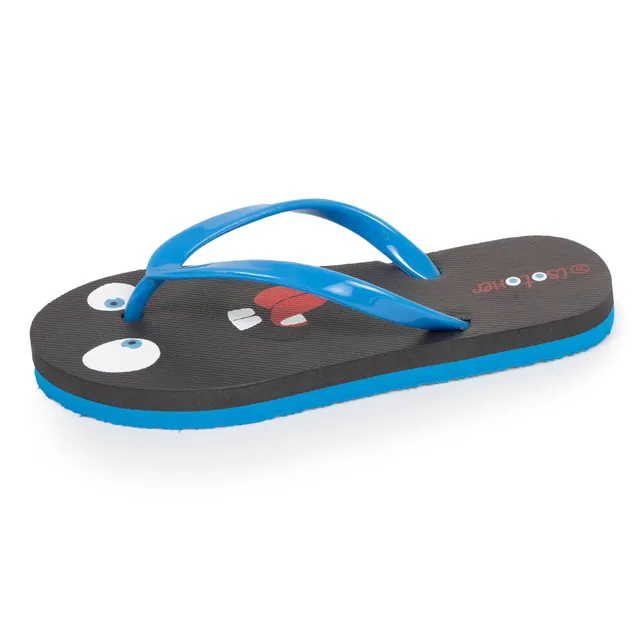 isotoner-tongs-enfant-monstre-gris-bleu image 1