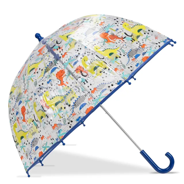 isotoner-parapluie-enfant-transparent-dinosaure-cloche-320g image 1