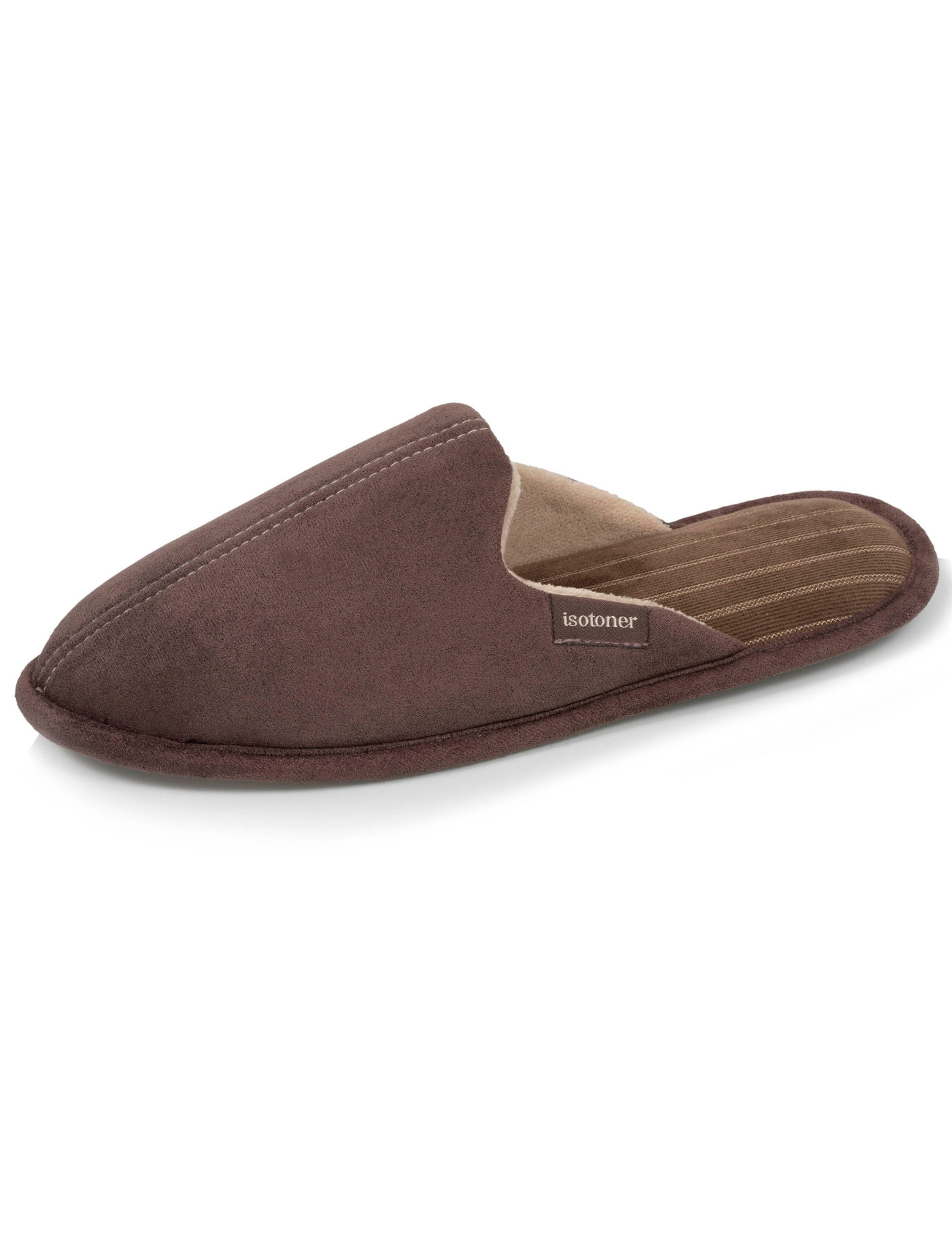 isotoner-chaussons-mules-homme-marron-cappuccino-su-dine image 6