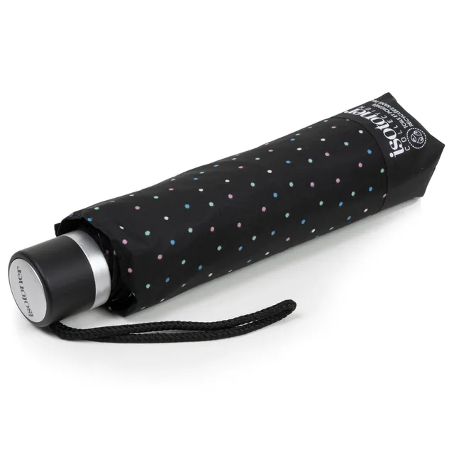 isotoner-parapluie-petit-prix-mini-pois-noir-23-cm image 1