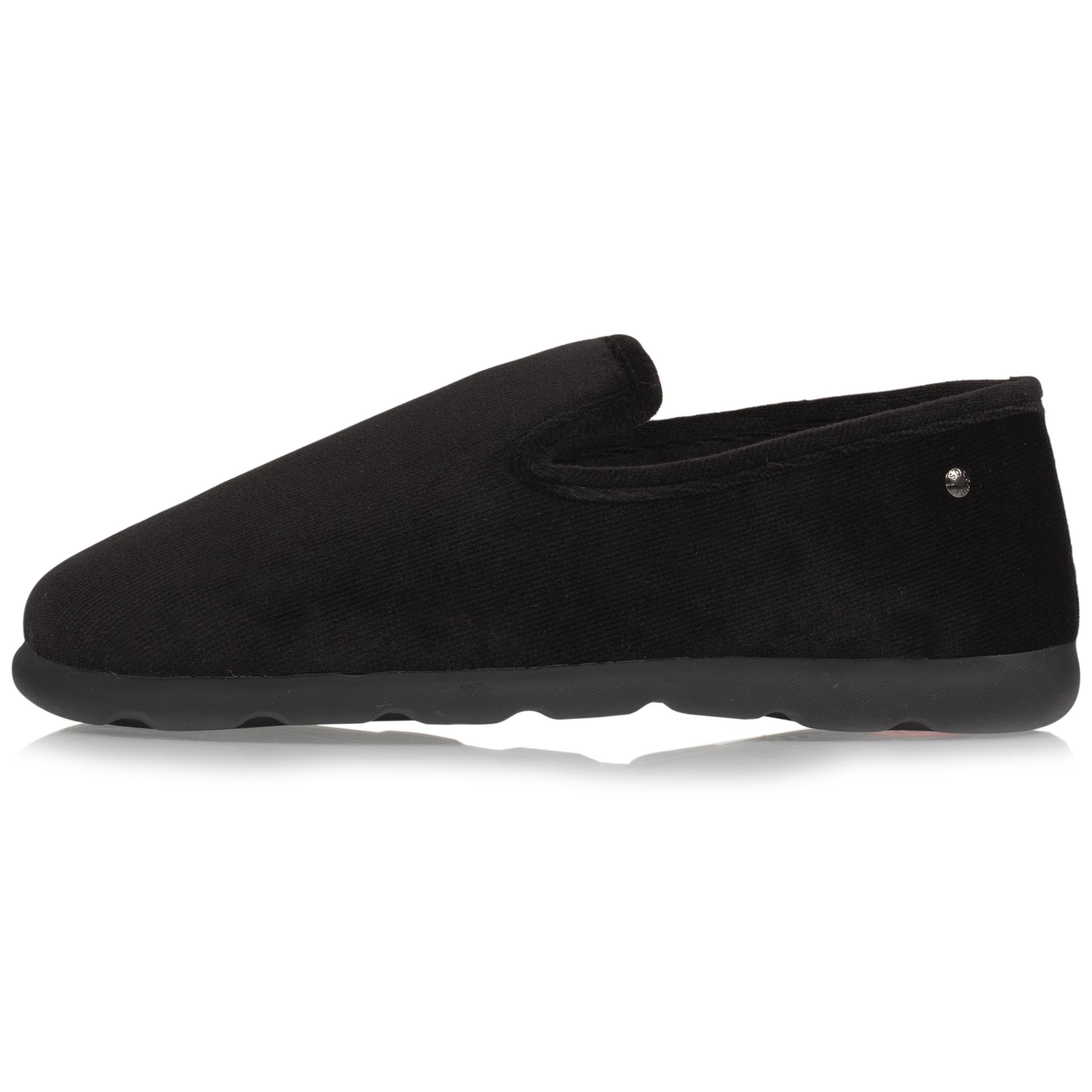 isotoner-chaussons-charentaises-homme-velours-noir-everywear image 3