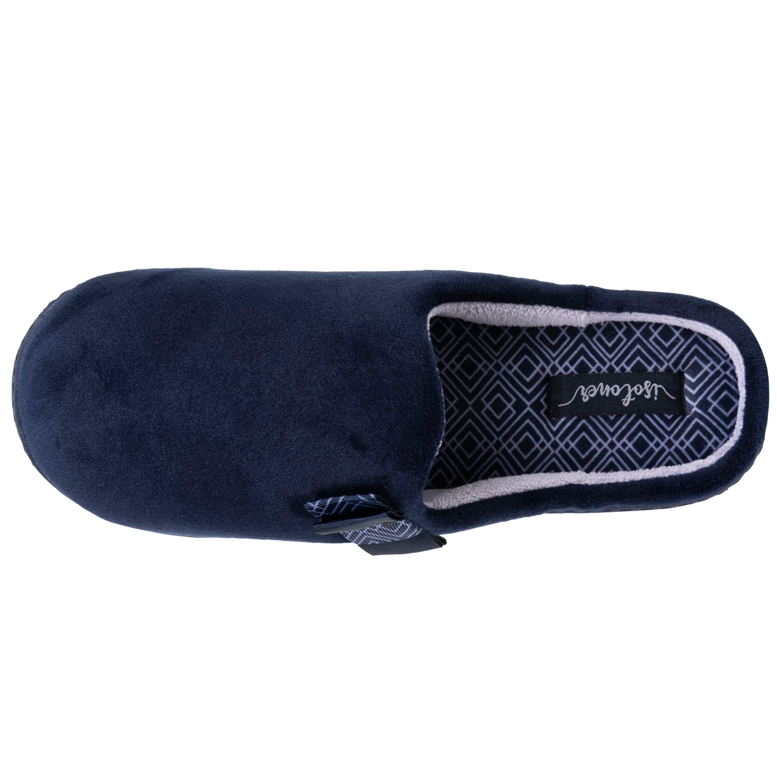 isotoner-chaussons-mules-femme-marine-n-ud-graphique image 2
