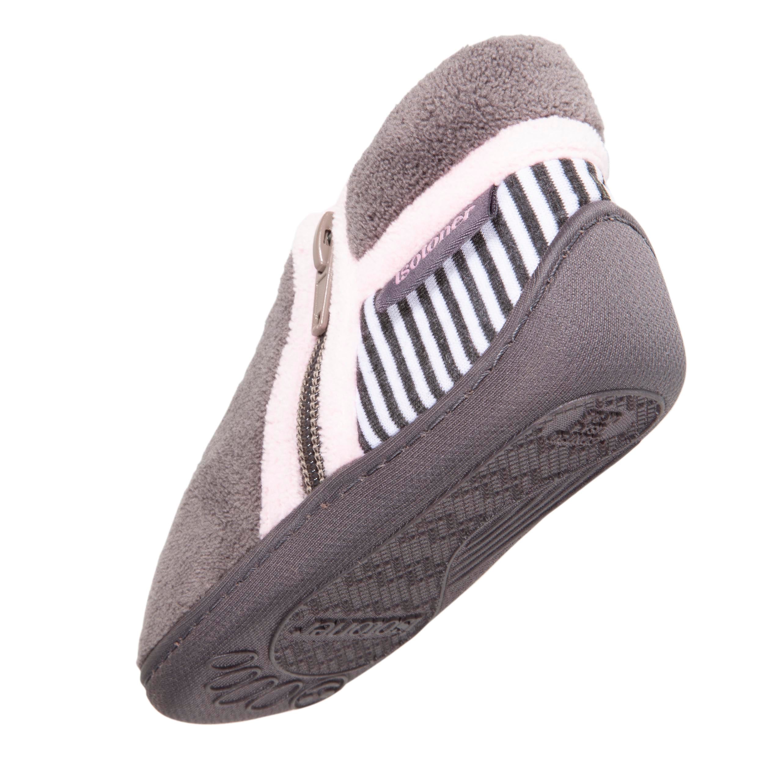 isotoner-chaussons-bottillons-zip-b-b-glace-gris image 5