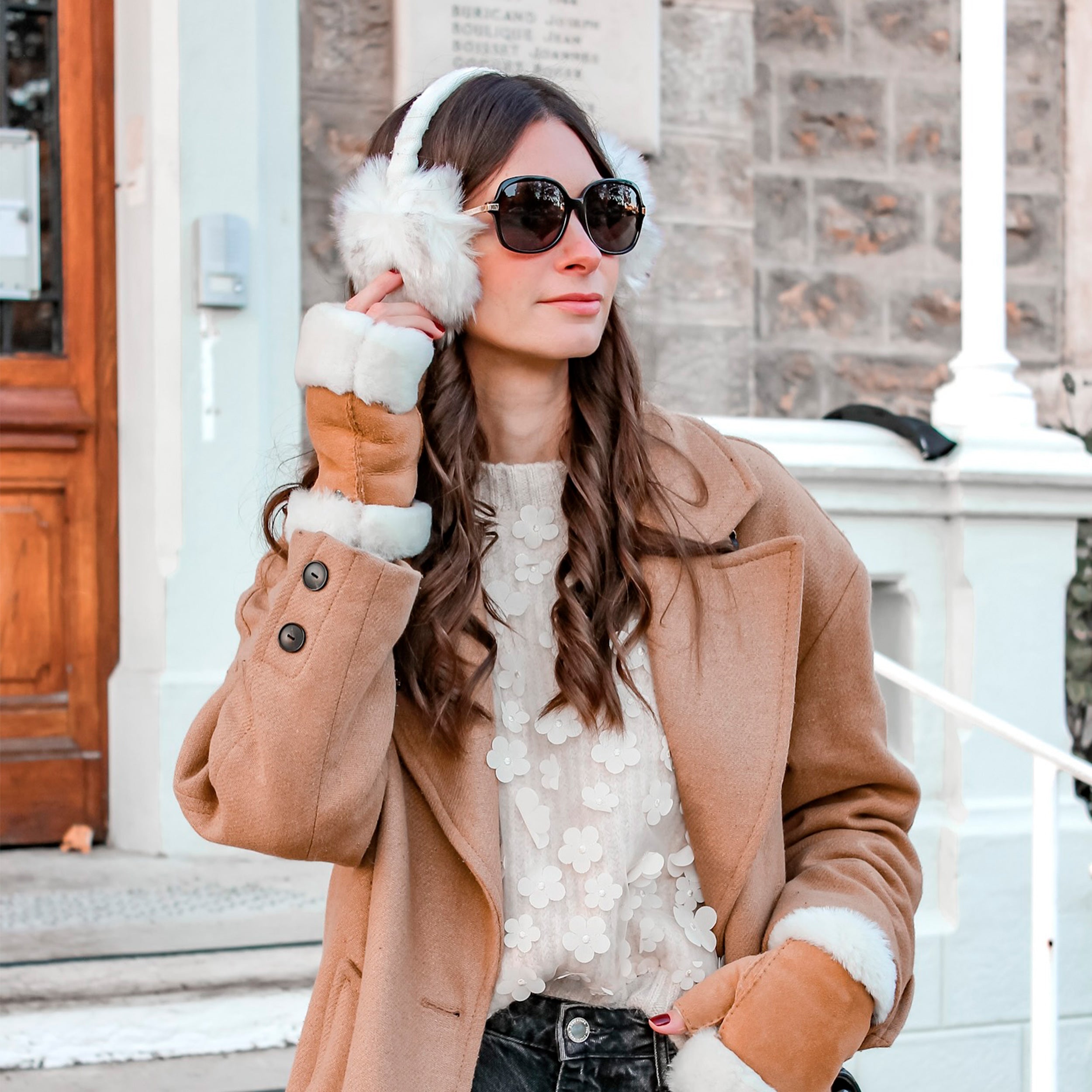 isotoner-mitaines-femme-cuir-chaud-caramel image 2
