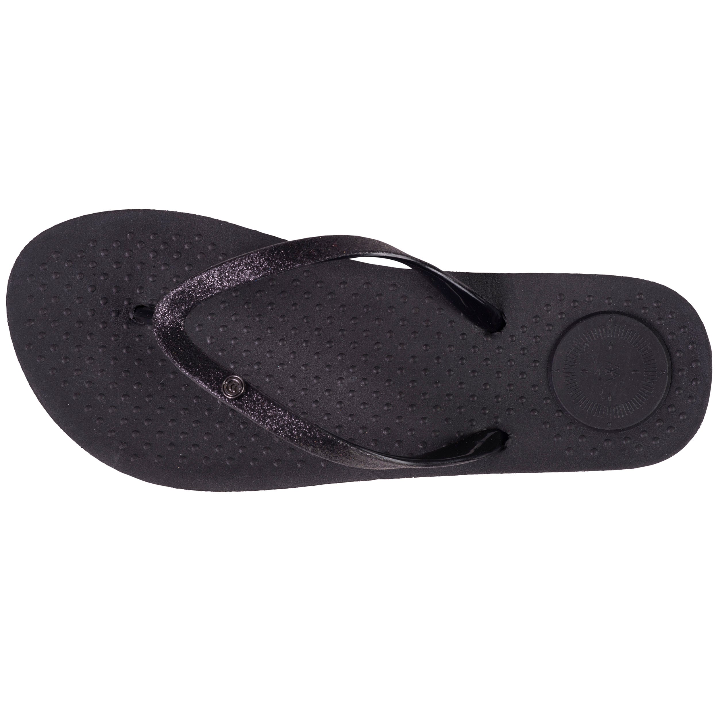 isotoner-tongs-femme-tige-paillettes-noir-everywear image 3