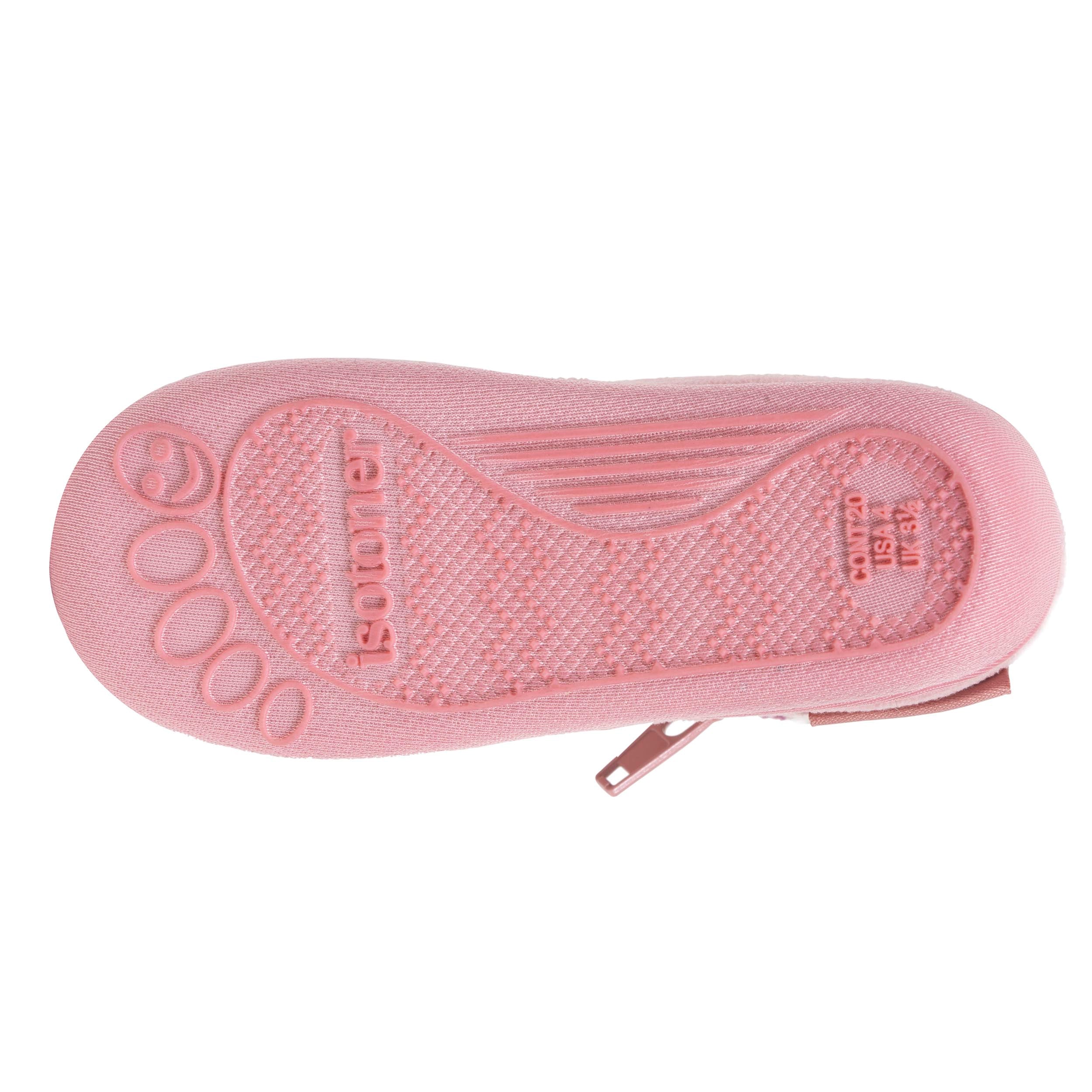 isotoner-chaussons-bottillons-zip-b-b-rose-l-opard image 4