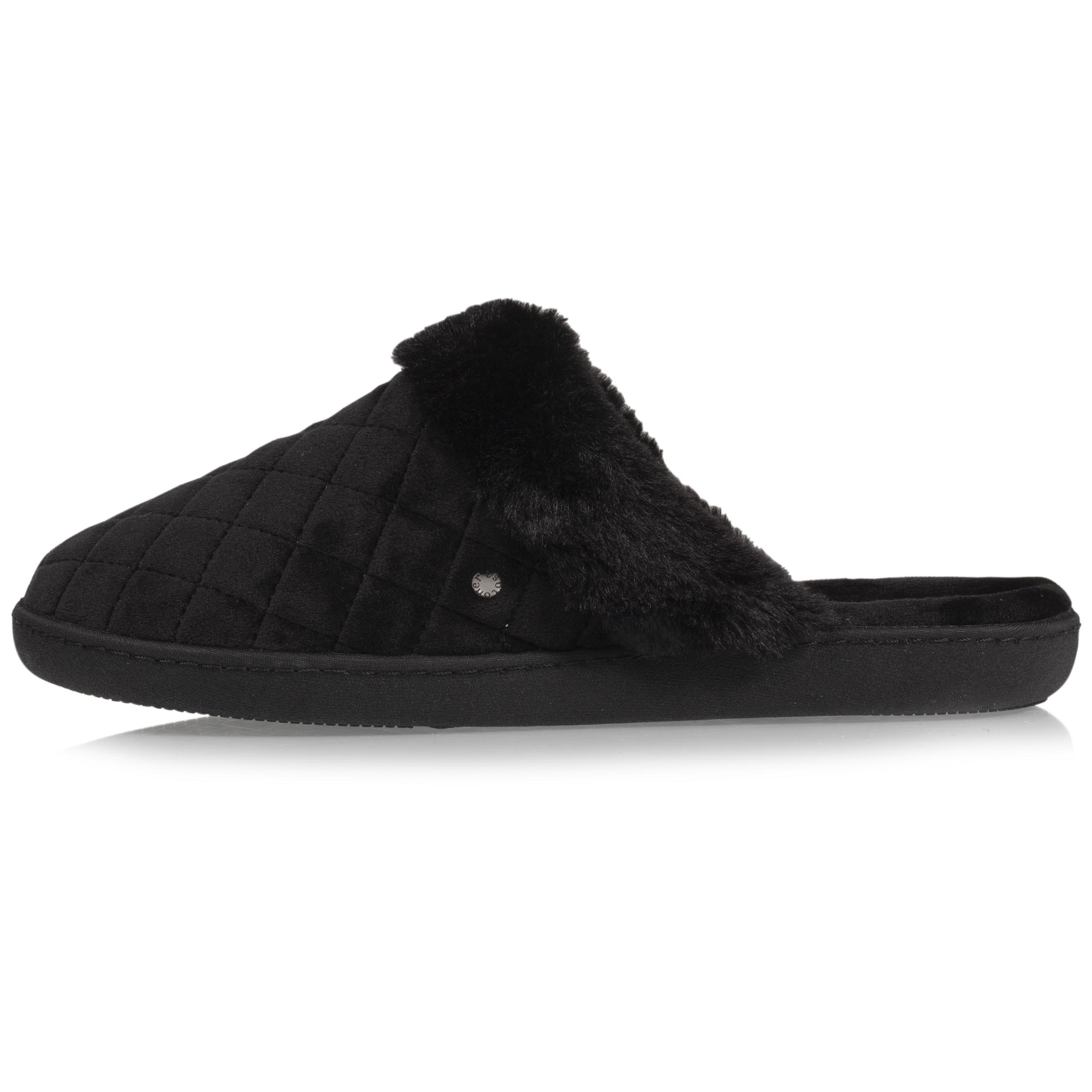 isotoner-chaussons-mules-femme-matelass-noir image 3